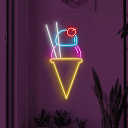Ice Cream Neon Sign, Ice Cream LED Light, Ice-cream Spot Wall Decor, Cone Ice Cream Wall Art, Sweet Treat Neon Light, Dessert Shop Led Sign