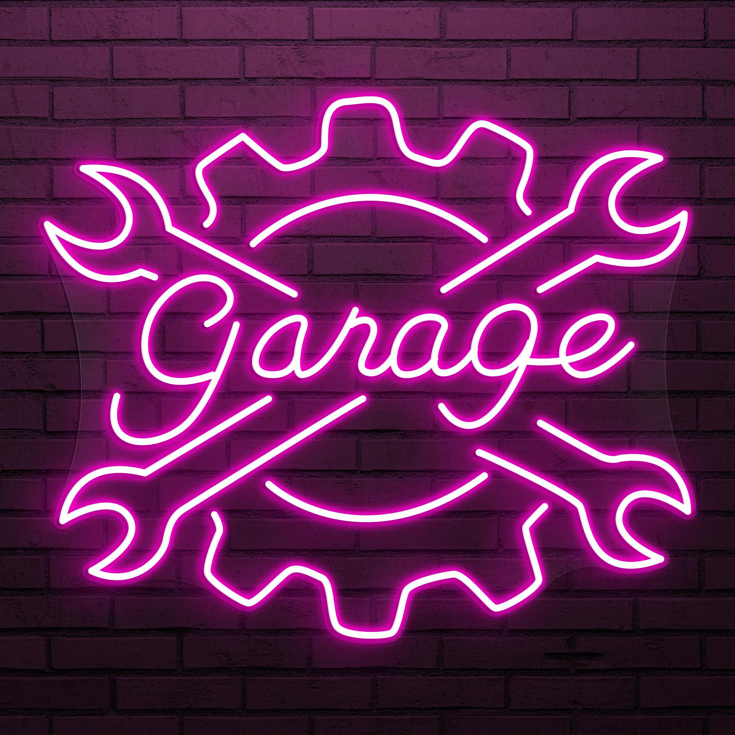 Garage Neon Sign, Garage LED Light, Mechanic Tools Wall Art, Auto Shop Wall Decor, Wrench Neon Art, Workshop Neon Light, Man Cave Decor