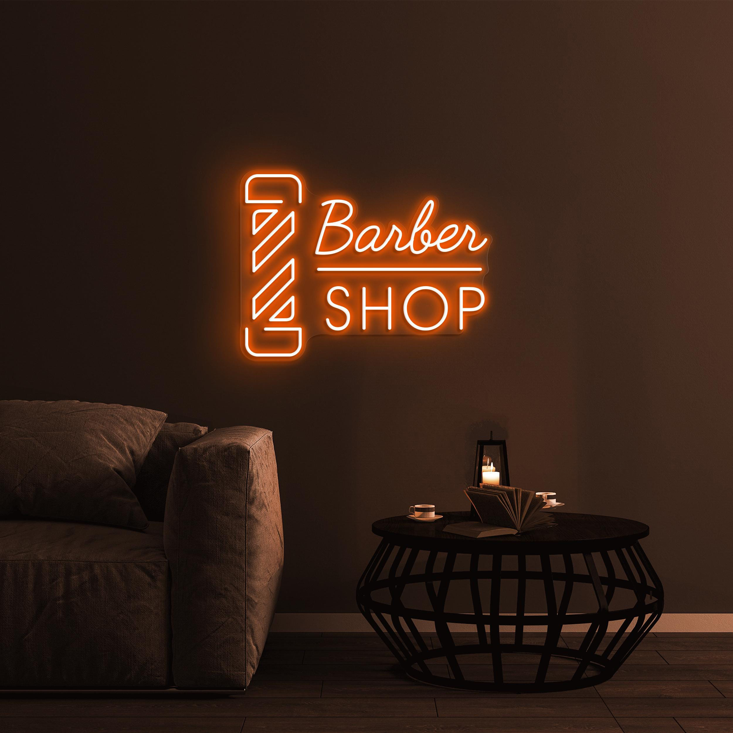 Barber Shop Neon Sign, Barber Shop LED Light, Barber Wall Art, Haircut Sign, Beauty Salon Decor, Hair Beauty Bar Art, Shop Sign, Barber Gift