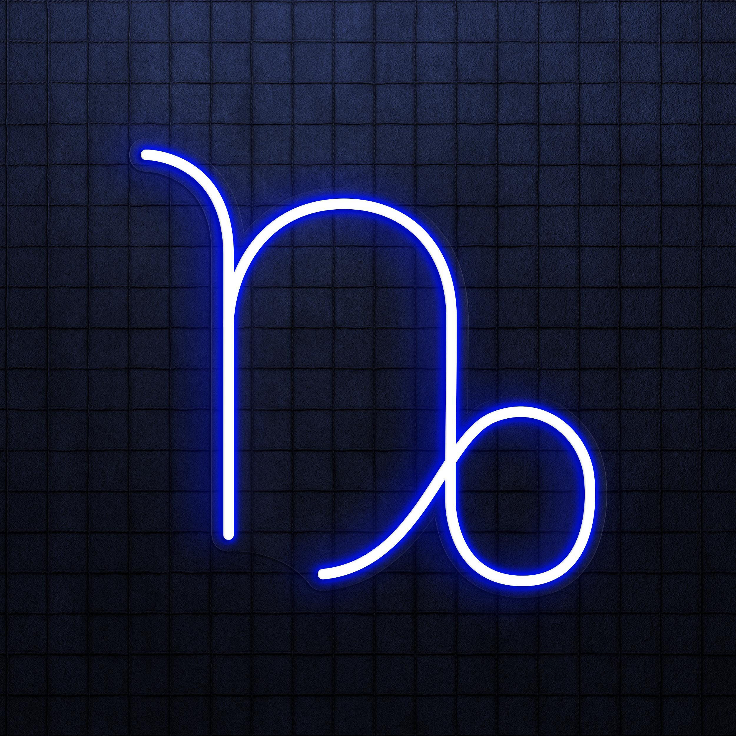 Capricorn Neon Sign, Capricorn LED Light, 3D Printed Wall Decor, Horoscope LED Neon Sign, Astrology Zodiac Wall Art, Zodiac Symbols Decor