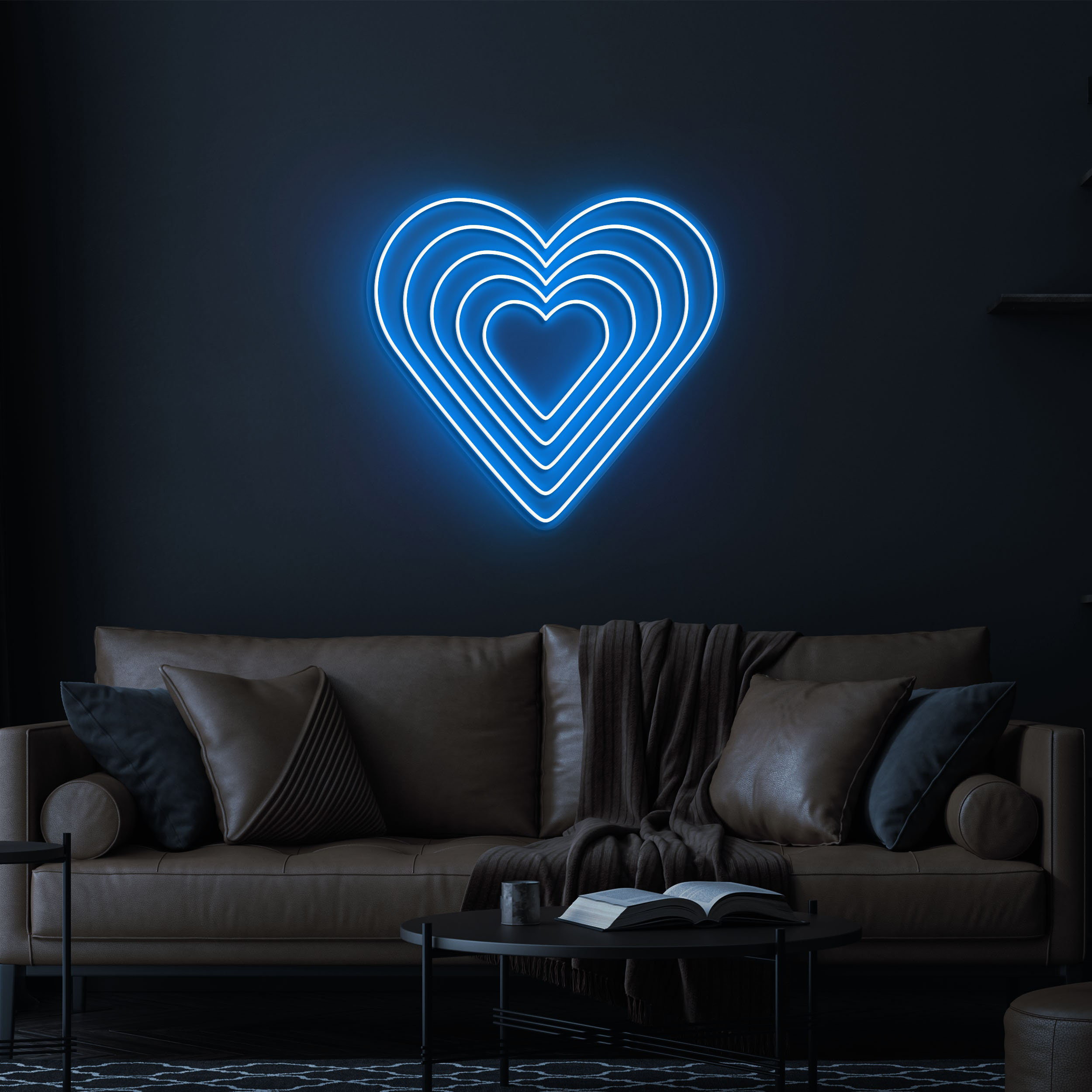 Heart Neon Sign, Heart in Heart Neon Light, Rainbow Hearts Light, Neon Heart Sign for Bedroom, Party, Gift for Mother, Daughter, Girlfriend
