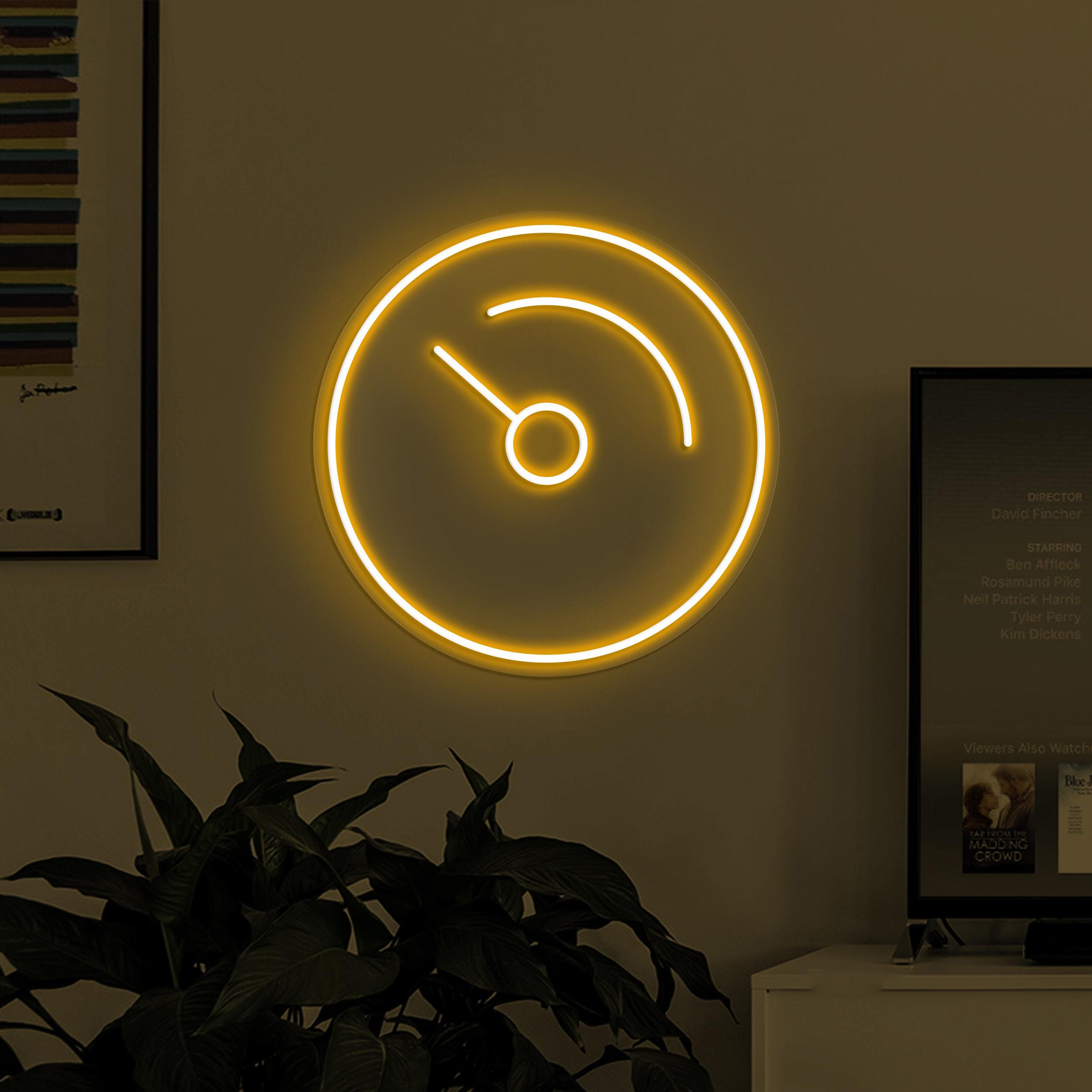 Speedometer Neon Sign, Speedometer LED Light, Gauge Wall Decor, Workshop Neon Light, Game Room Wall Art, Home Neon Light, Custom Neon Sign
