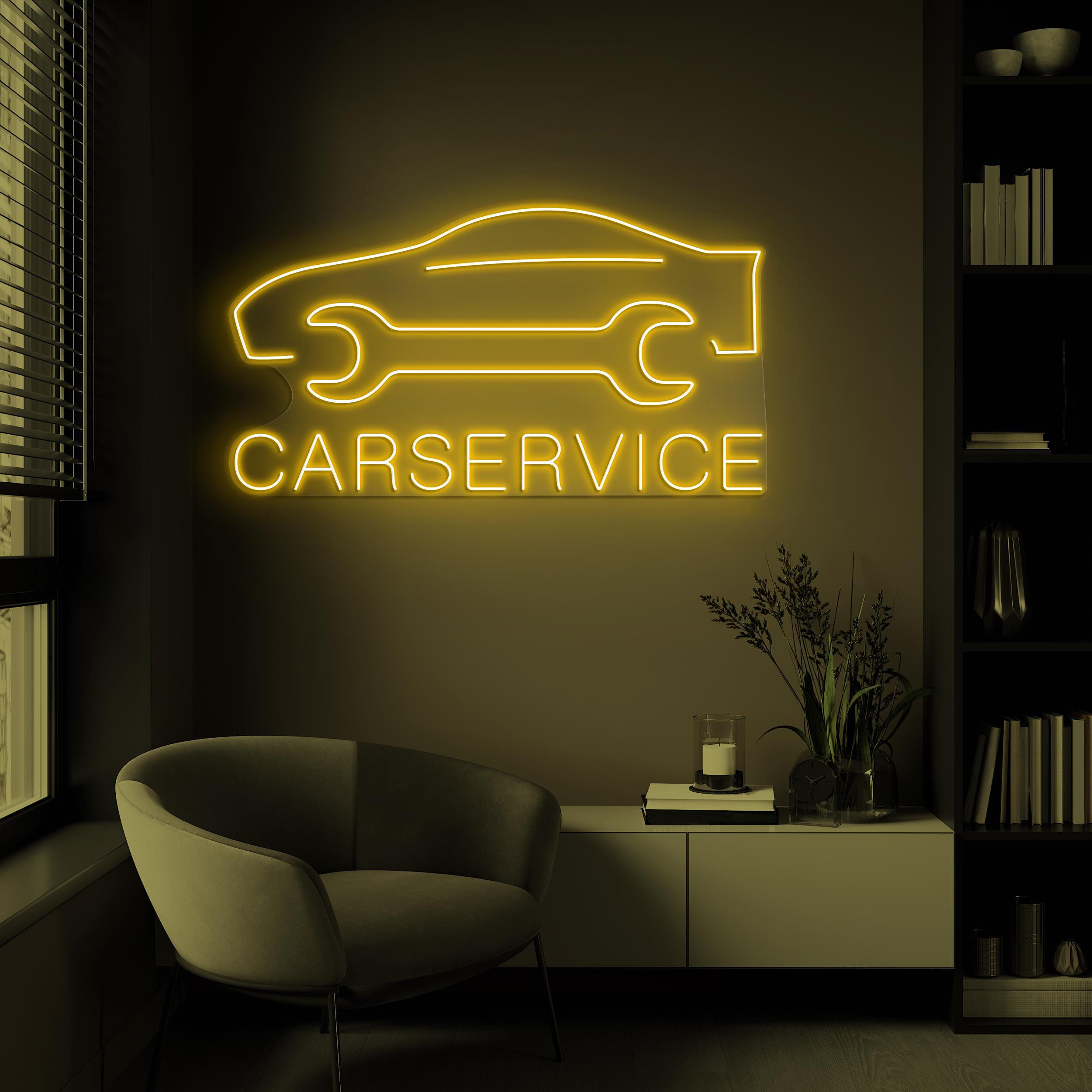 Car Service Neon Sign, Auto Car Service Garage Led Sign, Car Repair Decor, Papa's Garage Workshop Art, Car Mechanic Wall Decor, Workshop Art