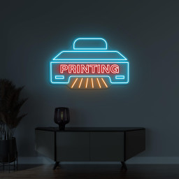 Printing Neon Sign, Printing LED Light, Printer Wall Decor, Photostat Shop Wall Art, Office Room Decor, Personalized Wall Art, Office Decor
