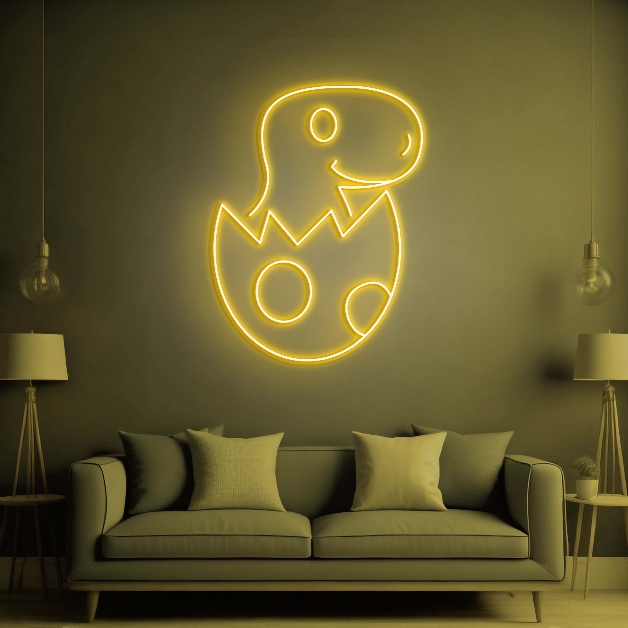 Dino Egg Neon Sign, Dinosaur Night Light, Dino Baby Neon Light, Wall décor for Kids' Bedroom Decor, Gift for Home Parties and Holiday Décor