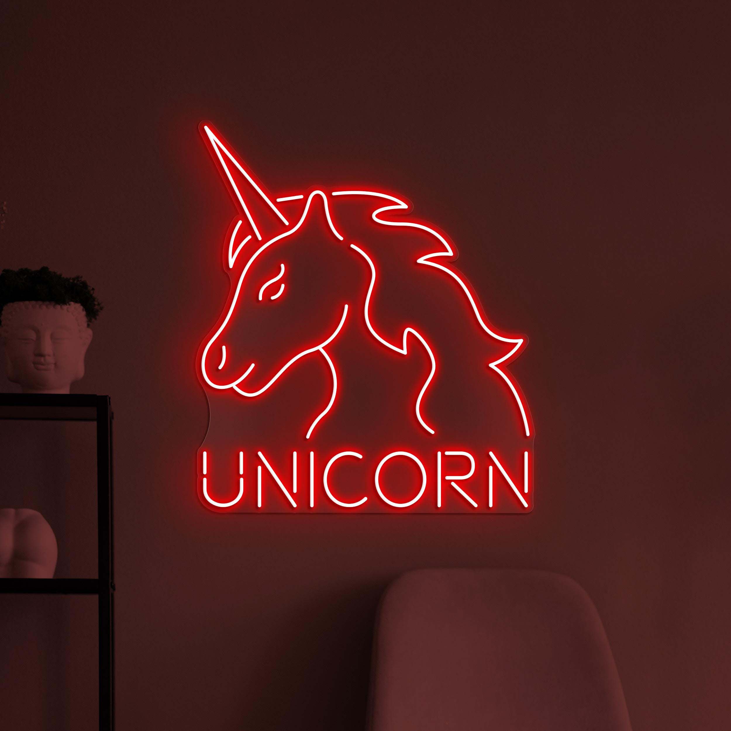 Unicorn Neon Sign, Unicorn LED Light, Unicorn Logo Wall Decor, Fantasy Wall Art, Home Wall Light, Magical Room Wall Decor, Kids Room Decor