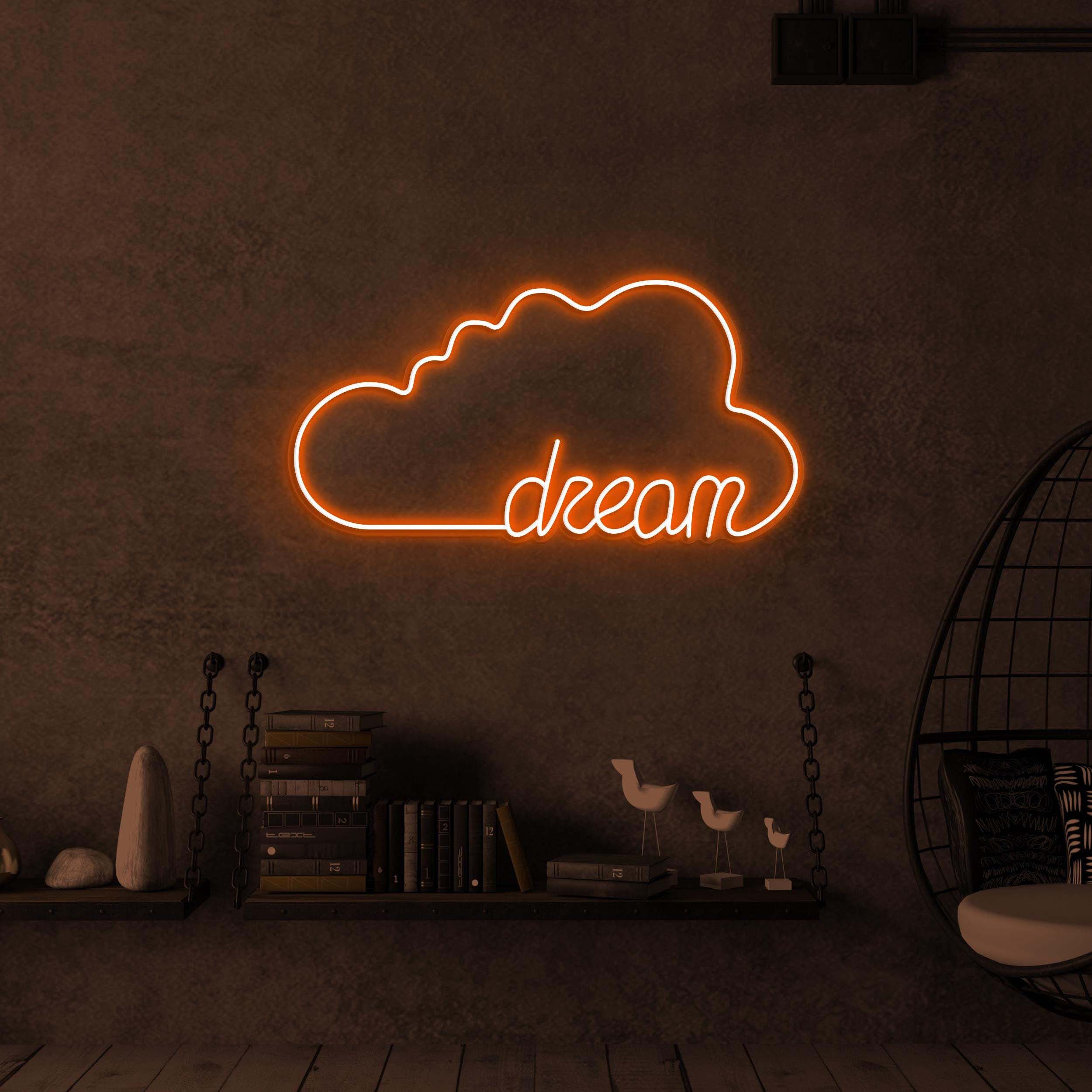 Dream Neon Sign, Dream LED Light, Cloud Wall Decor, Home Wall Art, Kids Room Decor, Custom Neon Sign, Bedroom Neon Art, Dreamy Cloud Sign