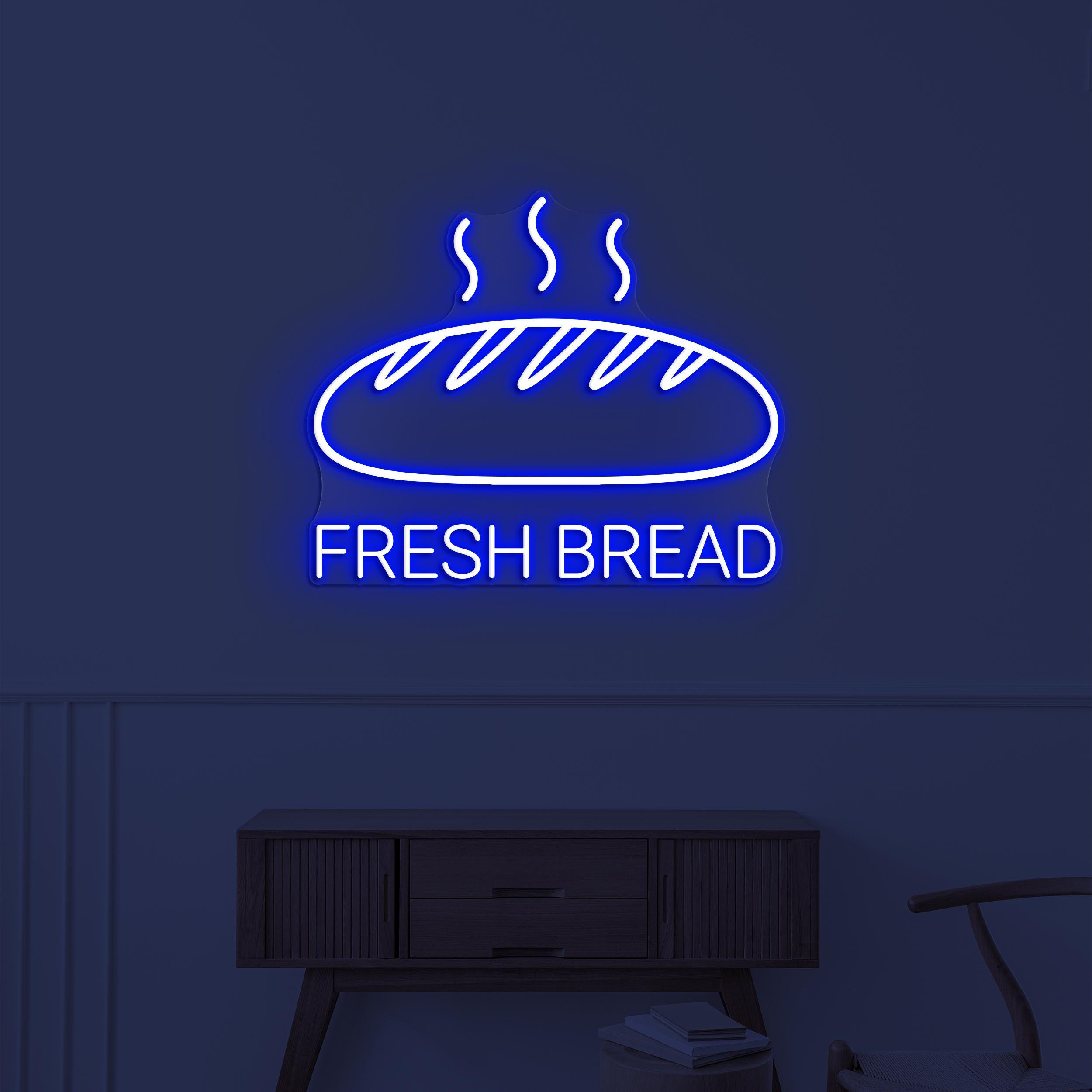 Fresh Bread Neon Sign, Fresh Bread LED Light, Bakery Wall Decor, Warm Bread Neon Light, Fresh Baked Bread Neon Sign, Hot Bread Wall Sign