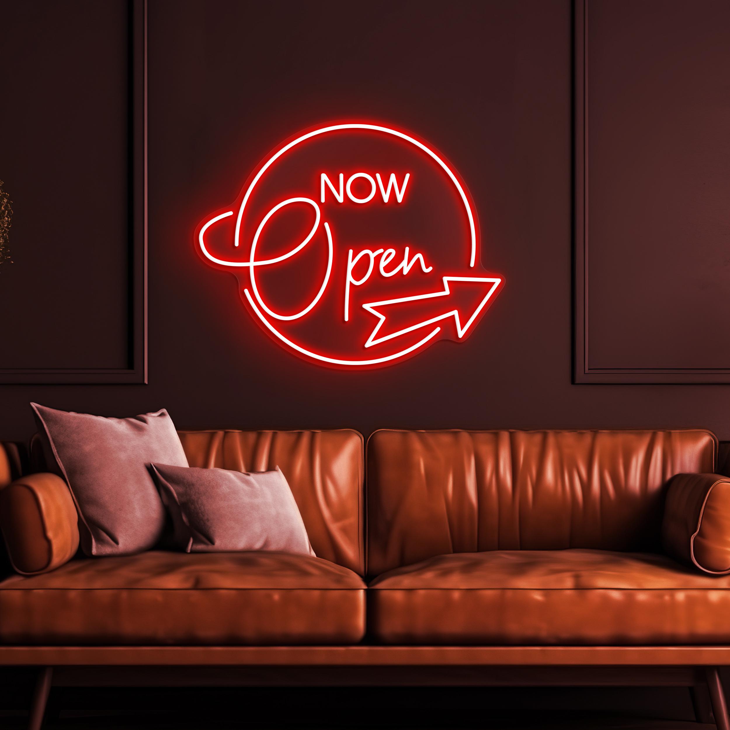 Now Open Neon Sign, Now Open LED Light, Open Wall Decor, Club, Bar Pub, Store Wall Art, Open Display Neon Sign, Business Logo Wall Light