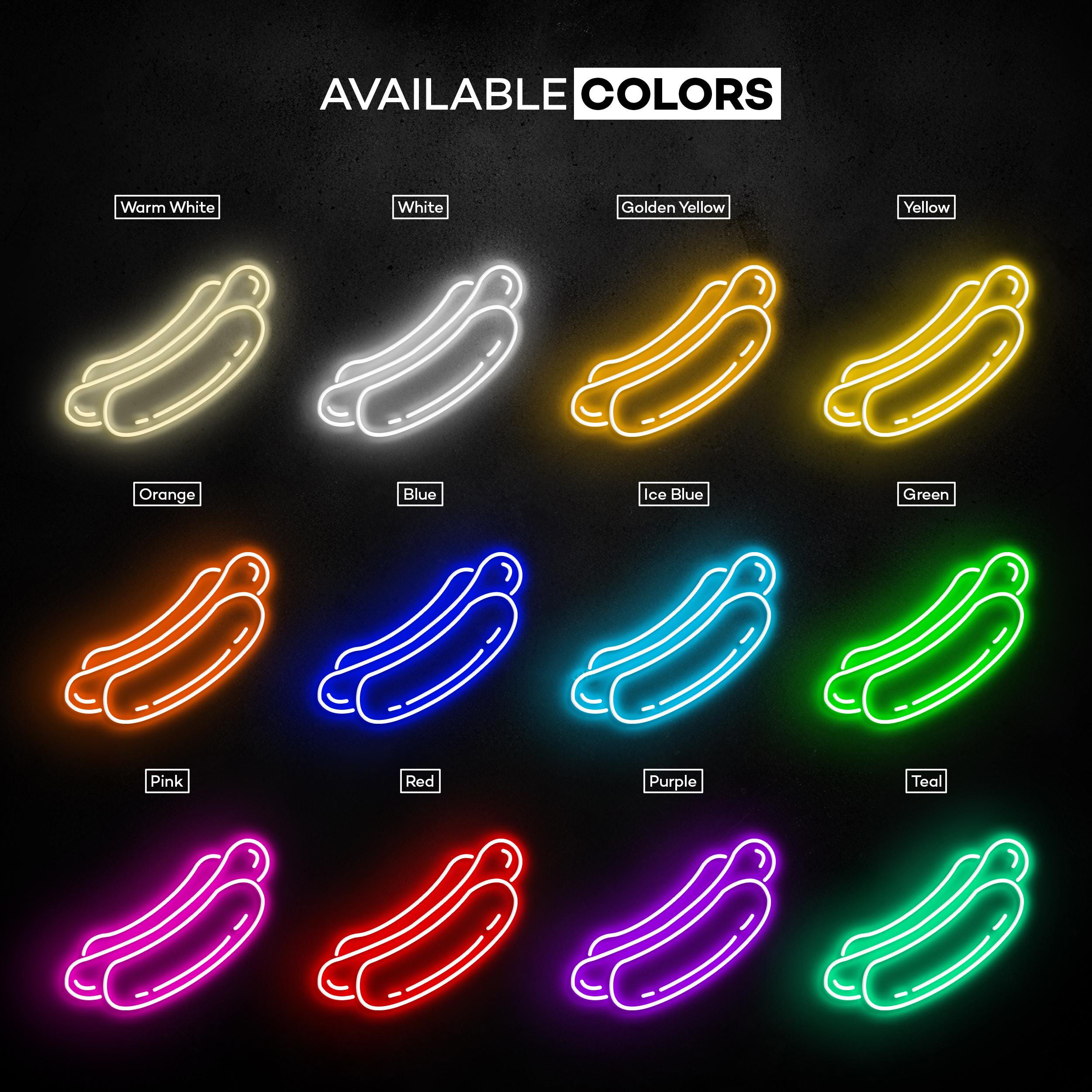 Hot Dog Neon Sign, Hot Dog LED Light, Fast Food Wall Decor, Kitchen Neon Light, Restaurants Wall Art, Hot Dog Shop Decor, Hot Dog Lover