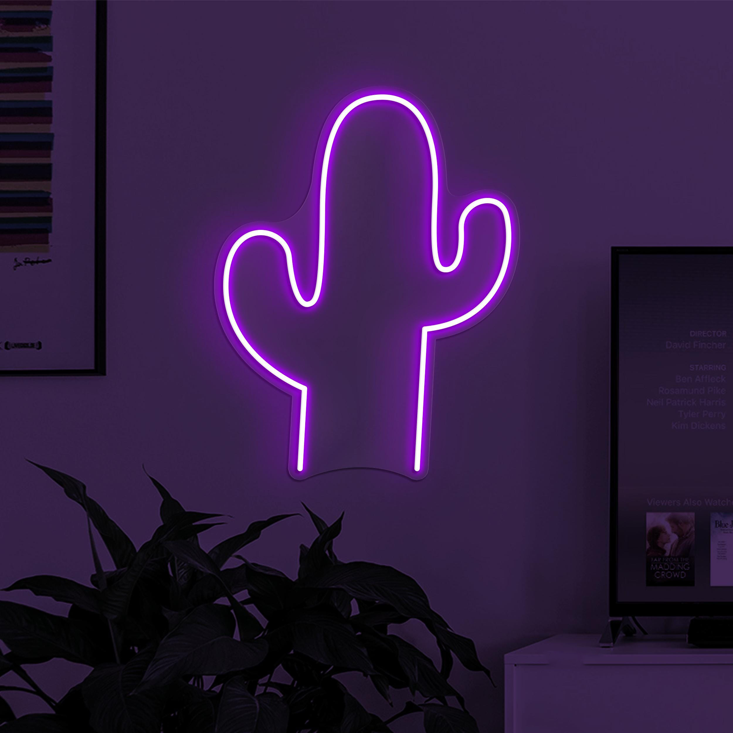 Cactus Neon Sign, Cactus LED Sign, Desert Vibes Wall Art, Prickly Wall Decor, Home Neon Sign, Plant Shop Neon Sign, Desert Neon Led Light