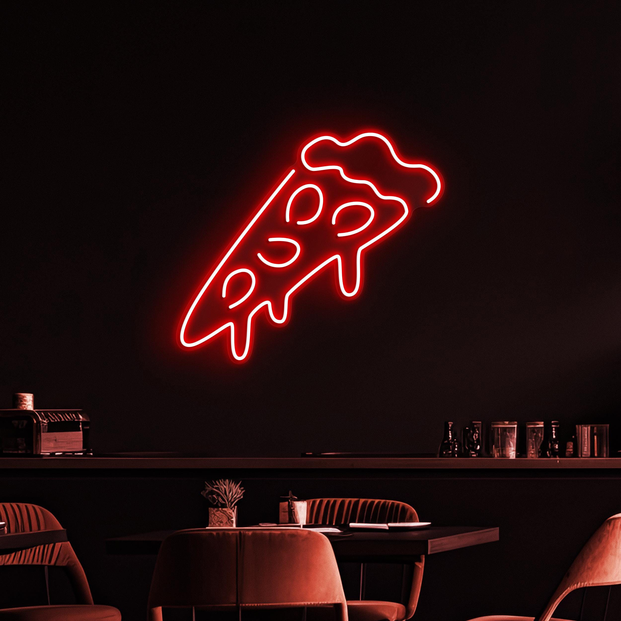 Pizza Neon Sign, Pizza Slice LED Light, Kitchen Wall Decor, Pizza Shop Wall Art, Home Neon Sign, Custom Neon Light, Gift For Pizza Lovers
