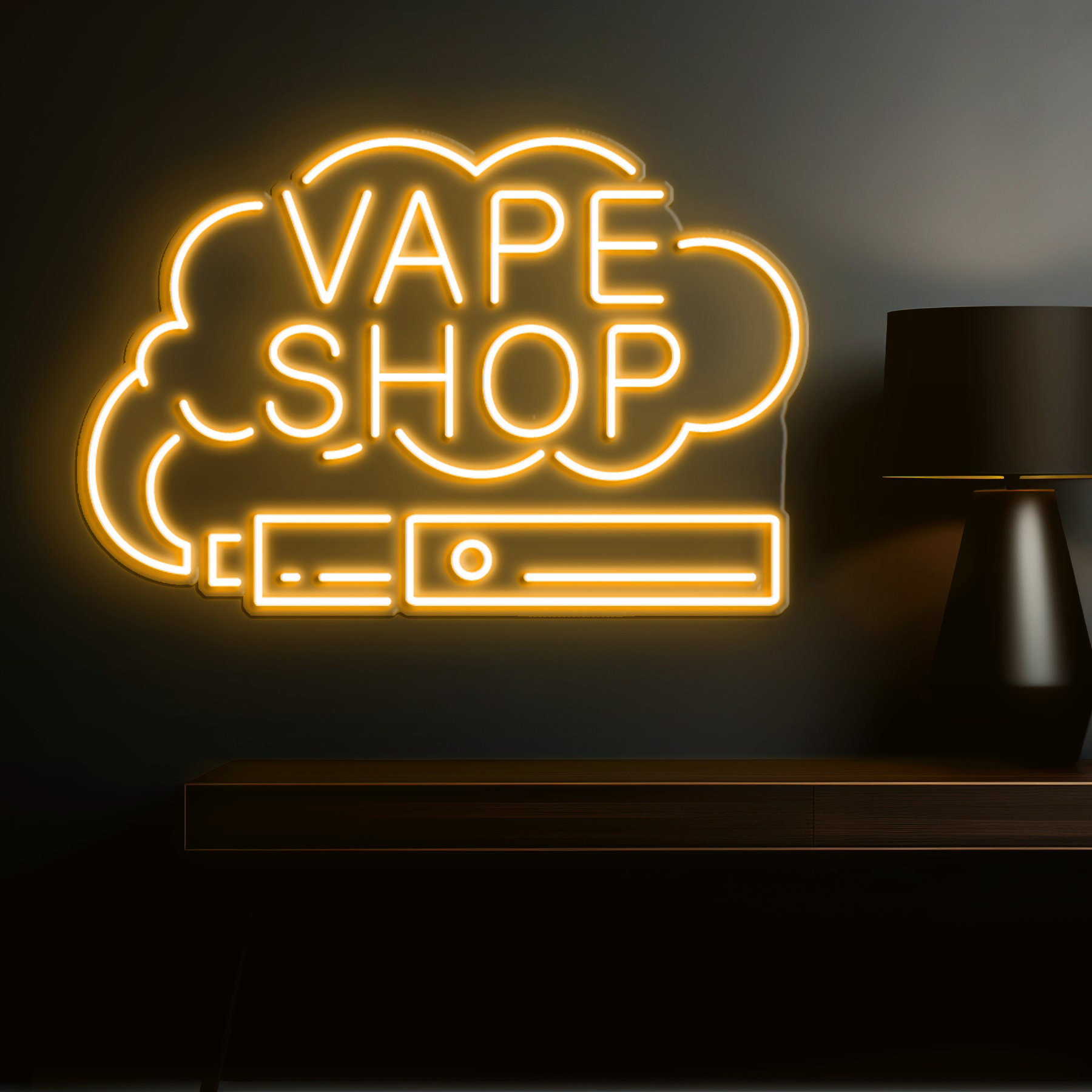 Vape Shop Neon Sign, Shop & Home Decor, Vape Light, LED Light for Business Advertising, Man Cave, Bar, Pub, Smoking Lounge, Party, Vape Art
