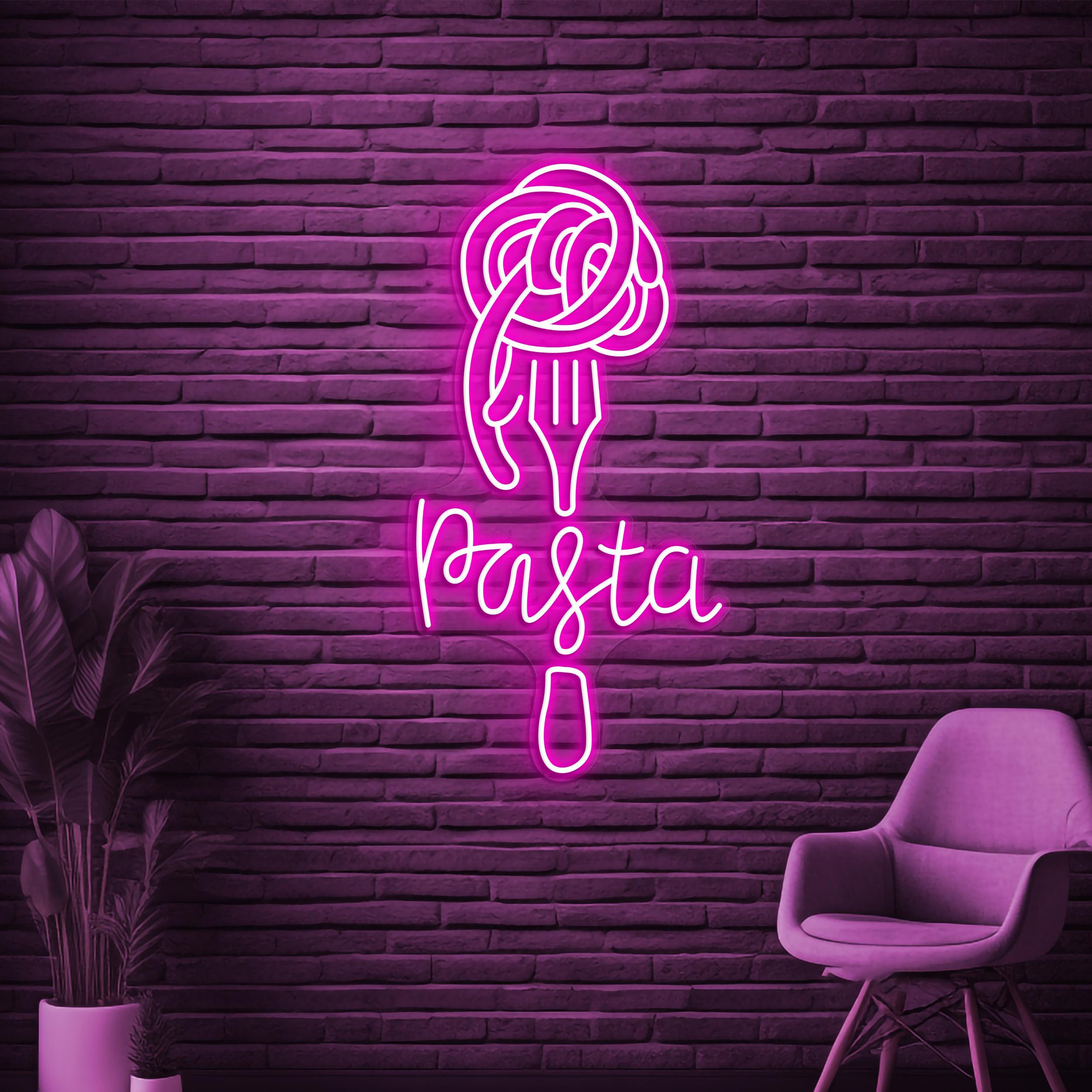 Pasta Neon Sign, Pasta LED Light, Restaurants Wall Decor, Pasta Shop Wall Art, Italian Pasta Neon Sign, Spaghetti Neon Light, Kitchen Decor