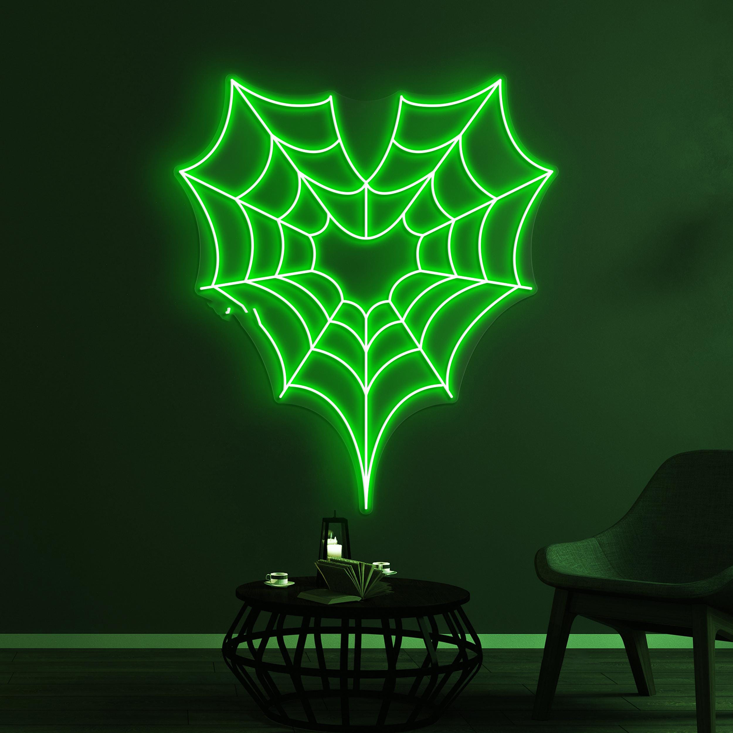 Spider Web Neon Sign, Spider Web LED Light, Spider Wall Decor, Home Wall Art, Personalized Spider Web Sign, Bar Decor, Party Neon Light