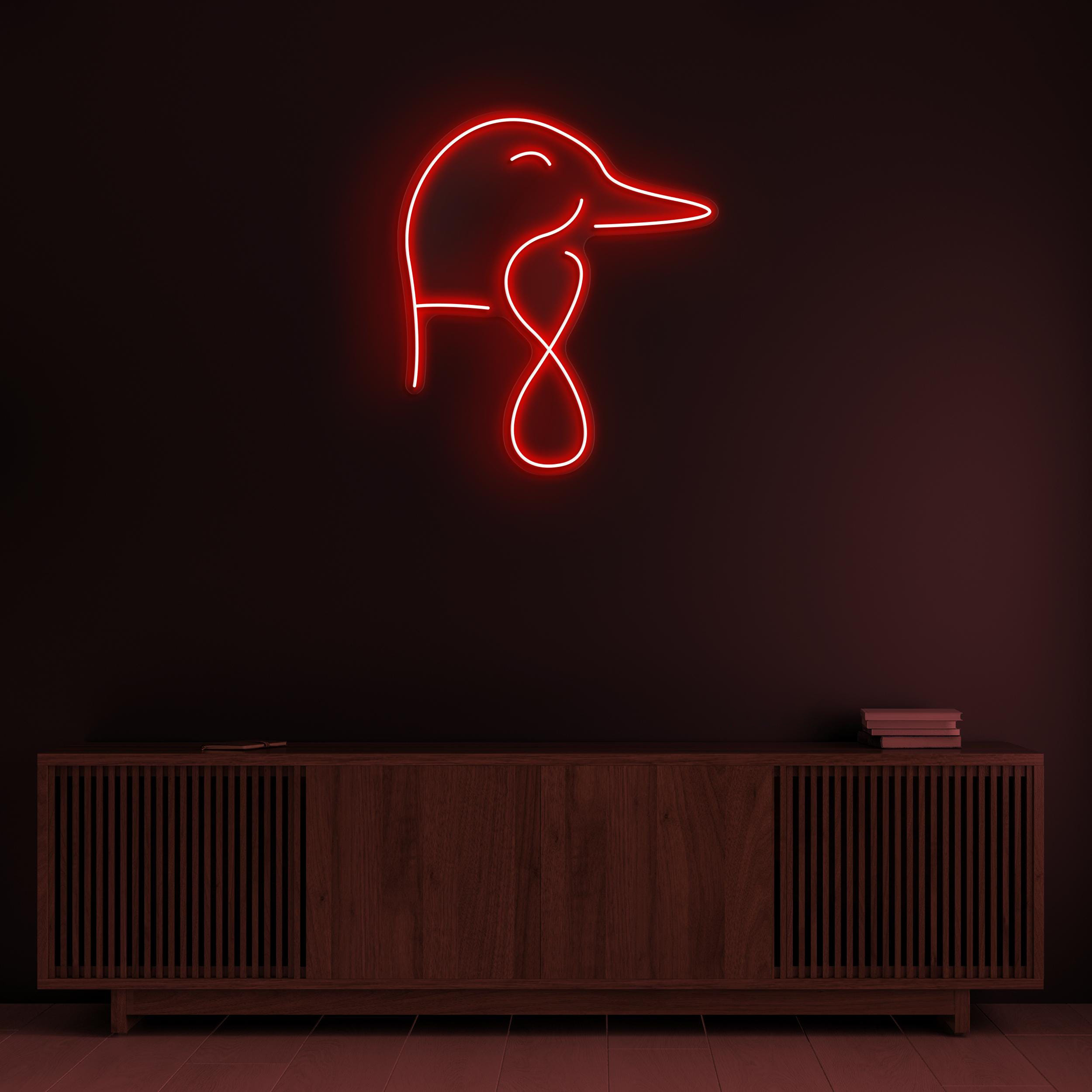Duck Neon Sign, Duck LED Light, Cute Duck Wall Art, Bird Shop Wall Decor, Nursery Room Neon Art, Personalized Neon Sign, Home Wall Decor