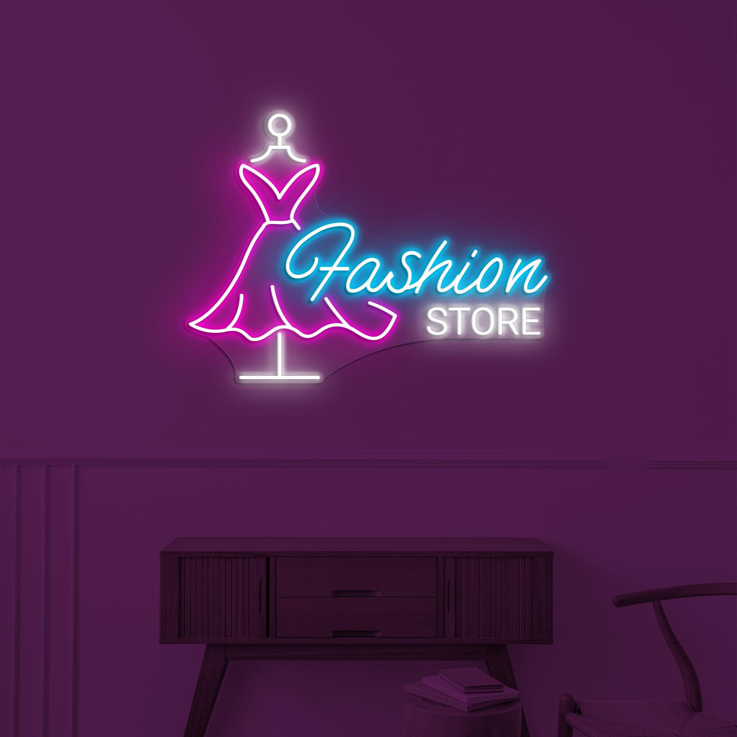 Fashion Store Neon Sign, Fashion Store LED Light, Boutique Wall Decor, Fashion Shop Wall Art, Custom Neon Sign Art, Girls Shop Wall Decor