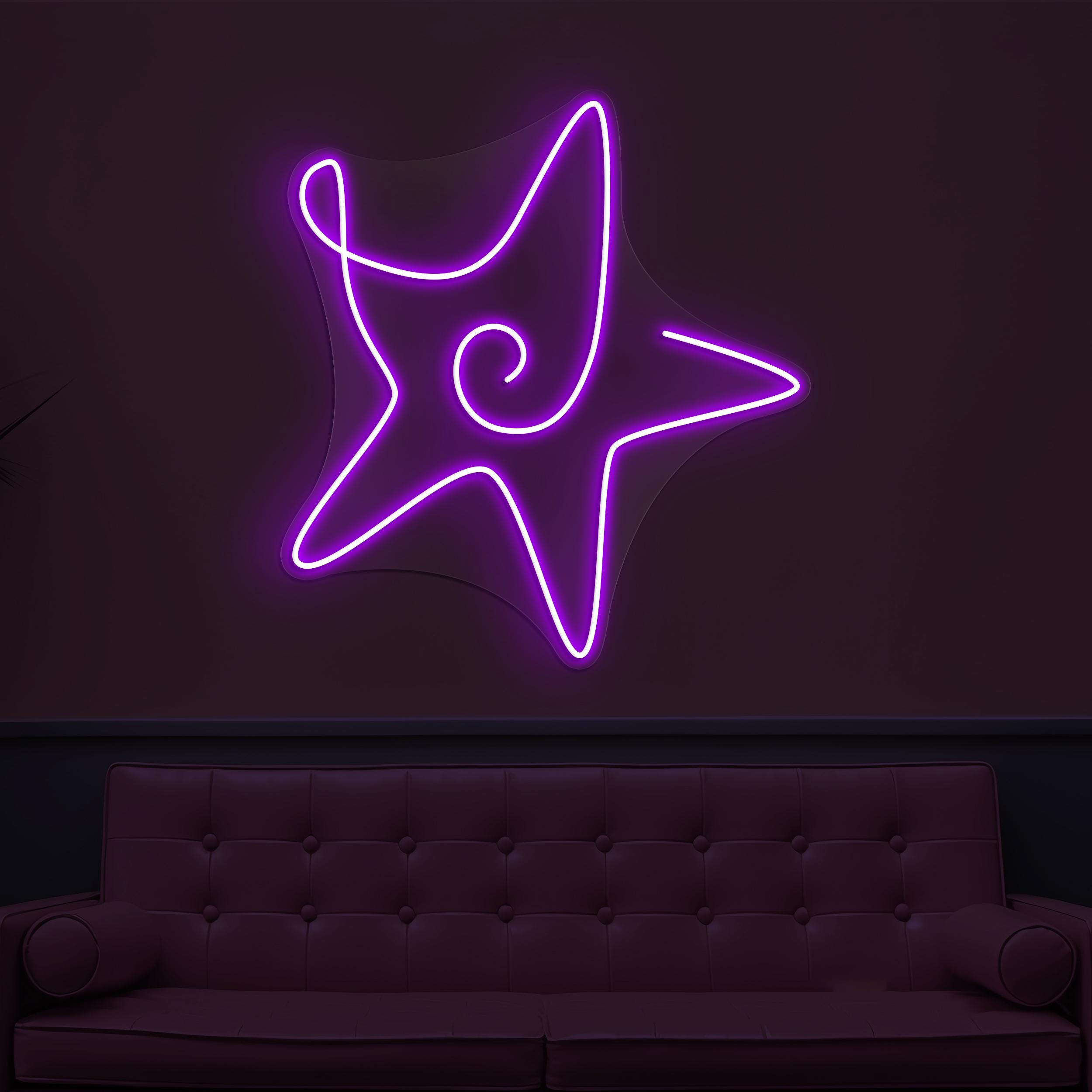 Star Neon Sign, Star LED Light, Kids Room Wall Decor, Led Night Wall Art, Home Neon Light, Bedroom Led Sign, Restaurants Led Neon Light