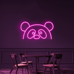 Panda Neon Sign, Panda LED Light, Panda LED Wall Decor, Eye-catching Panda Sign, Animal Shop Decor, Home Wall Decor, Kids & Game Room Decor