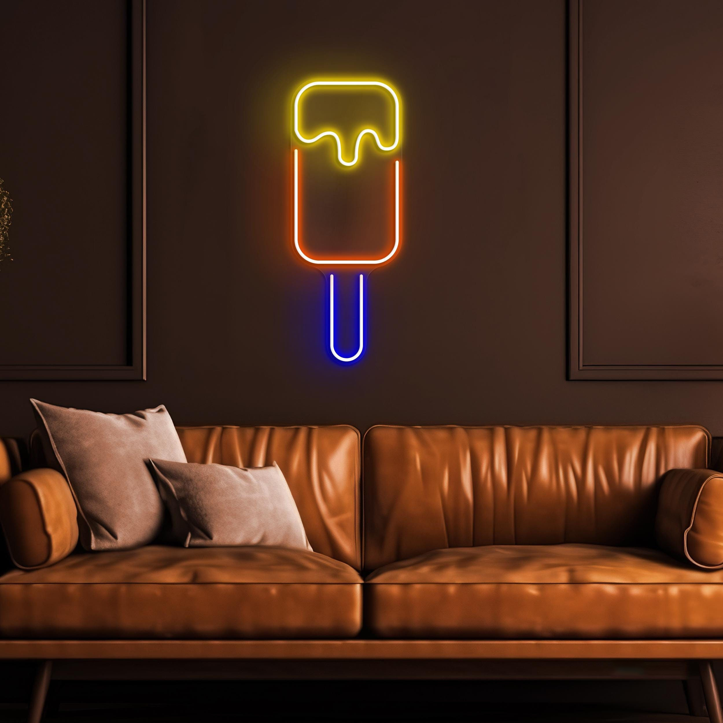 Popsicle Neon Sign, Popsicle LED Light, Ice Cream Wall Decor, Summer Vibes Neon Light, Ice Pop Wall Art, Nursery Room Decor, Popsicle Lover