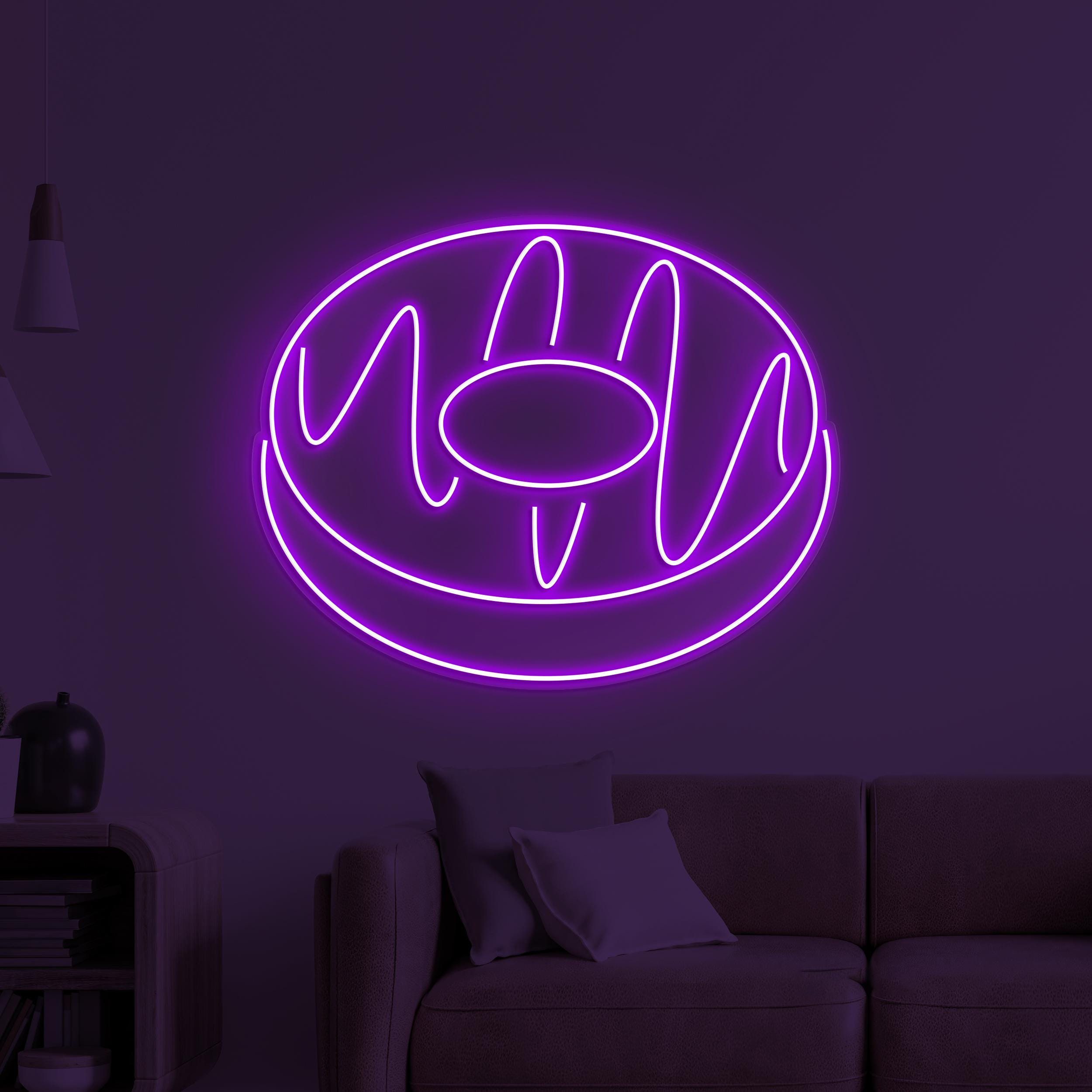 Donut Neon Sign, Donut LED Sign, Yummy Donut Wall Decor, Sugar Rush Neon Light, Sweet Treat Wall Art, Dessert Shop Art, Kitchen Wall Decor