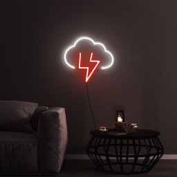 Cloud and Lightning Neon Sign, USB LED Lights for Wall Decor, Cloud Neon Light for Kids Room, Festival, Party Decoration, Room Decor, Gift