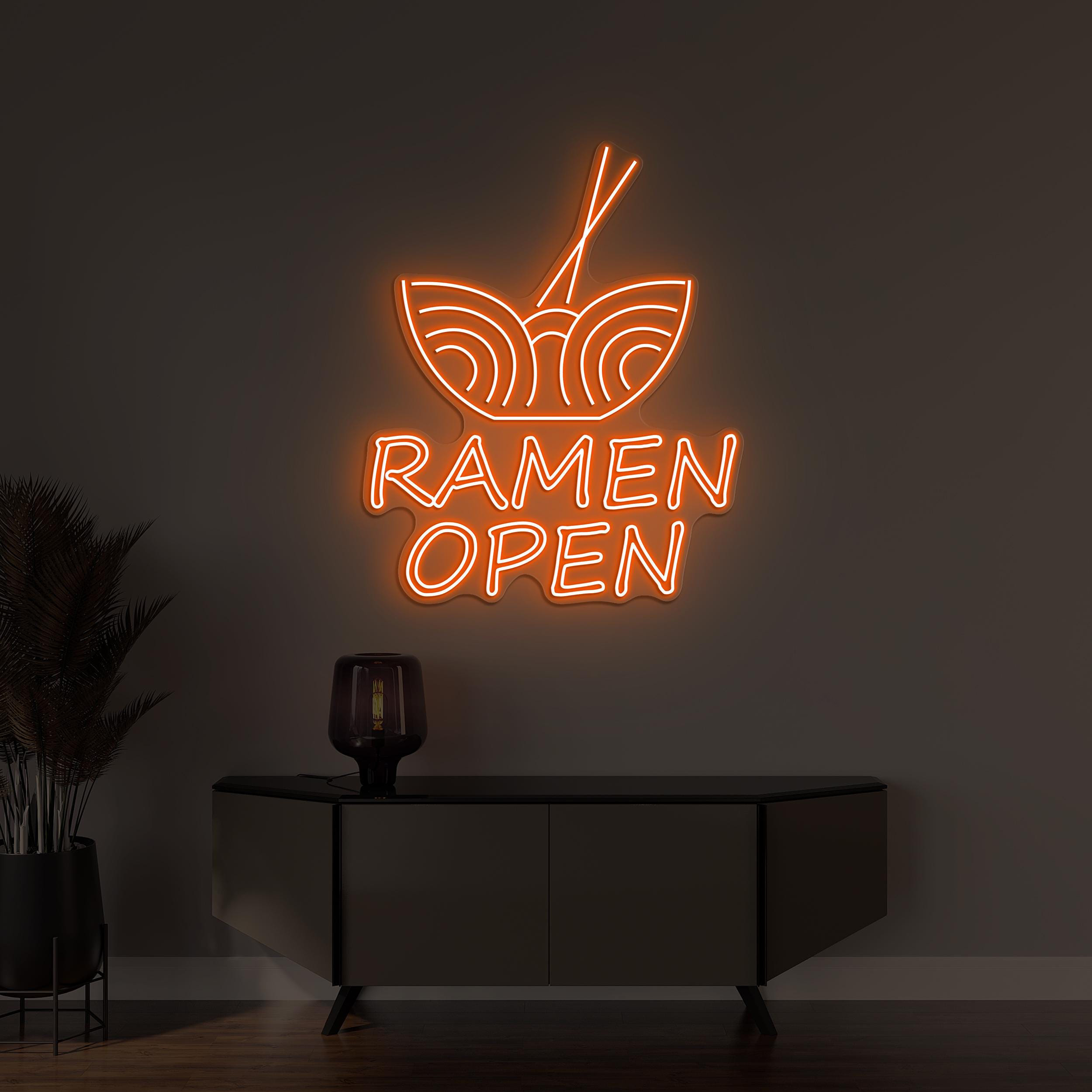 Ramen Open Neon Sign, Ramen Open LED Light, Ramen Wall Decor, Nodels Wall Sign, Kitchen Neon Art, Restaurants Wall Decor, Custom Neon Sign