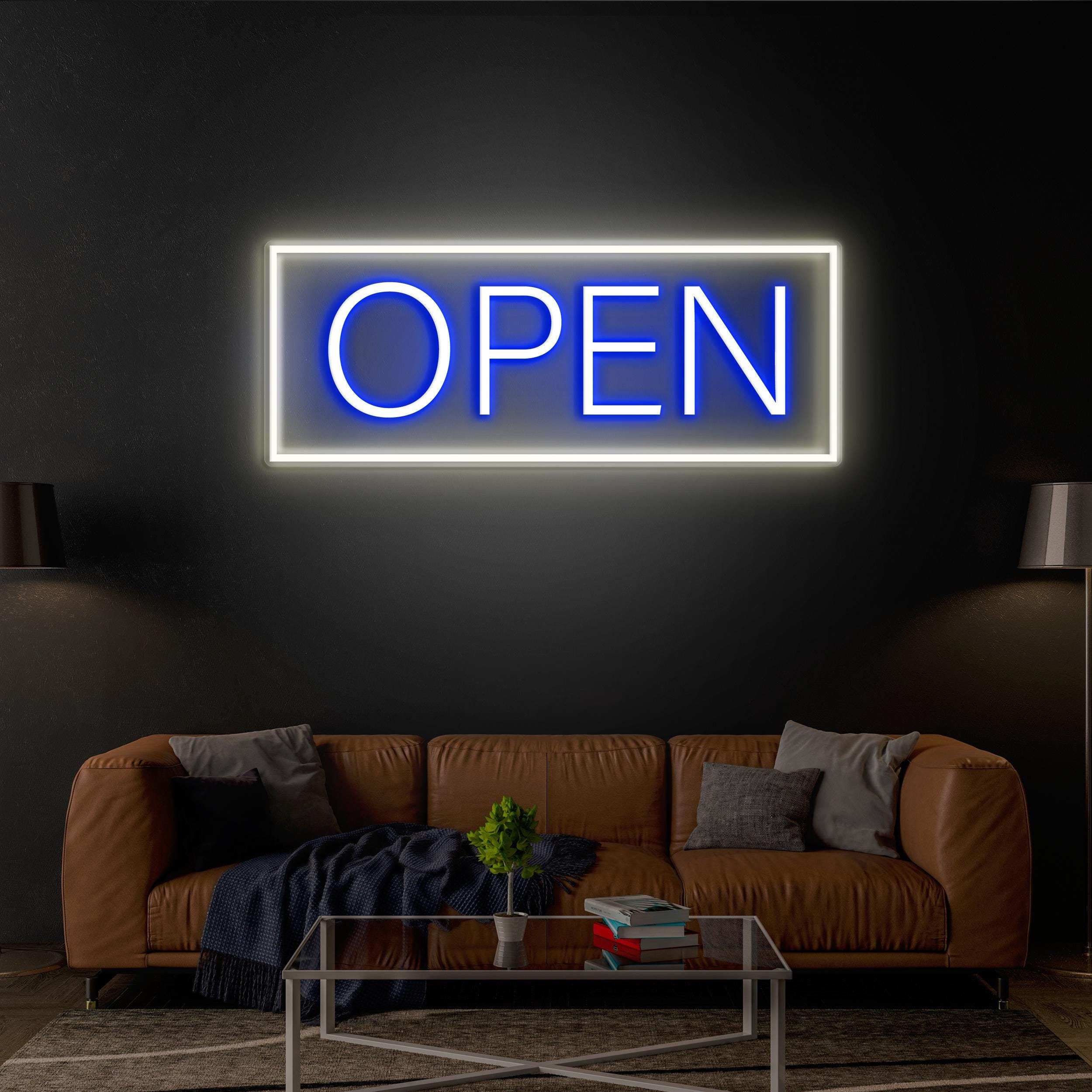 Open Neon Sign, Open Neon LED Light, Open LED Neon Art, Custom Open Sign, Hanging Open Sign, Opening Sign, Decor for Cafe, Bar, Shops, Gift