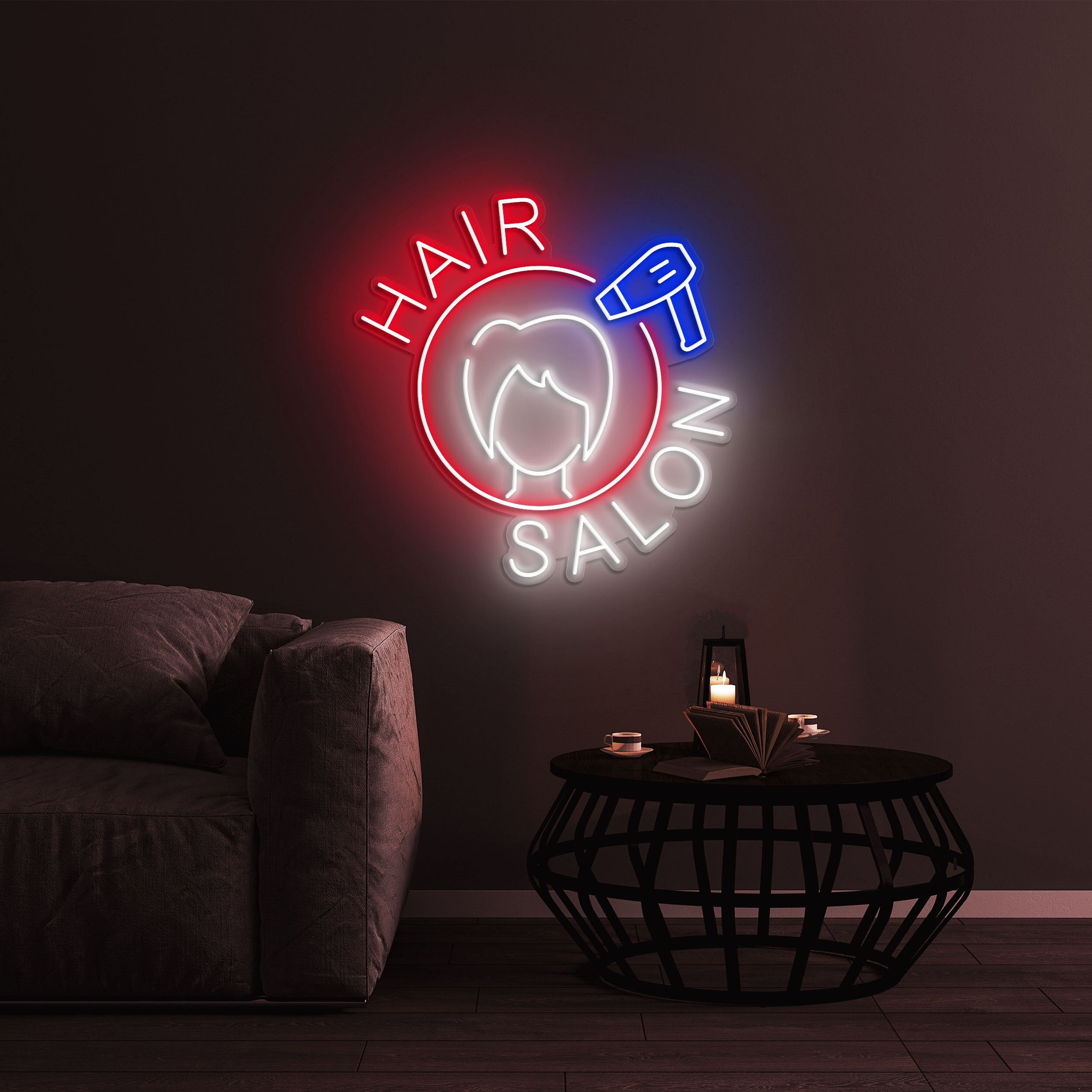 Hair Salon Neon Sign LED Light for Salon Decoration, Shop Decor, Hair Salon Wall Art, Neon Sign for Beauty Salons, Shop Decor, Gift Idea
