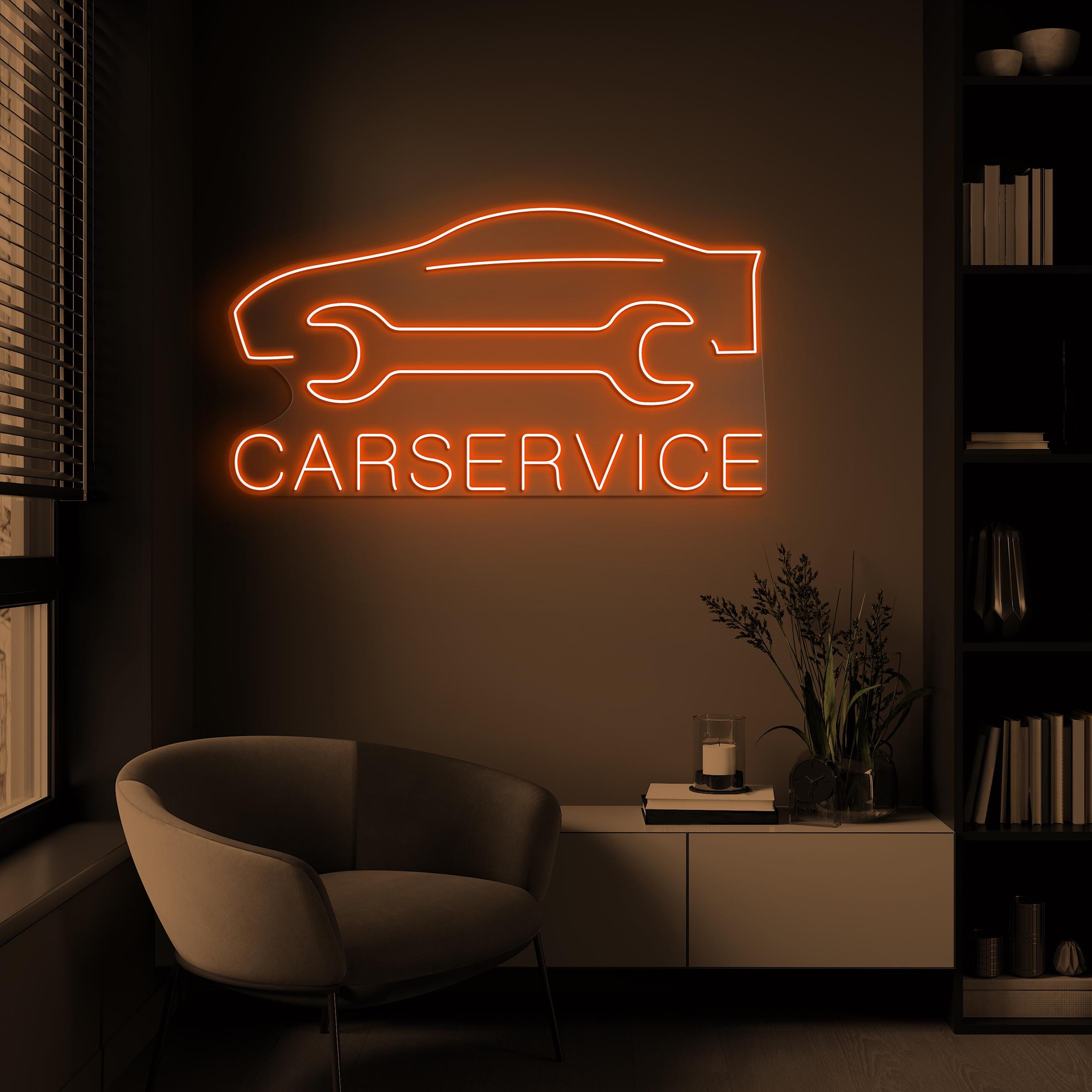 Car Service Neon Sign, Auto Car Service Garage Led Sign, Car Repair Decor, Papa's Garage Workshop Art, Car Mechanic Wall Decor, Workshop Art