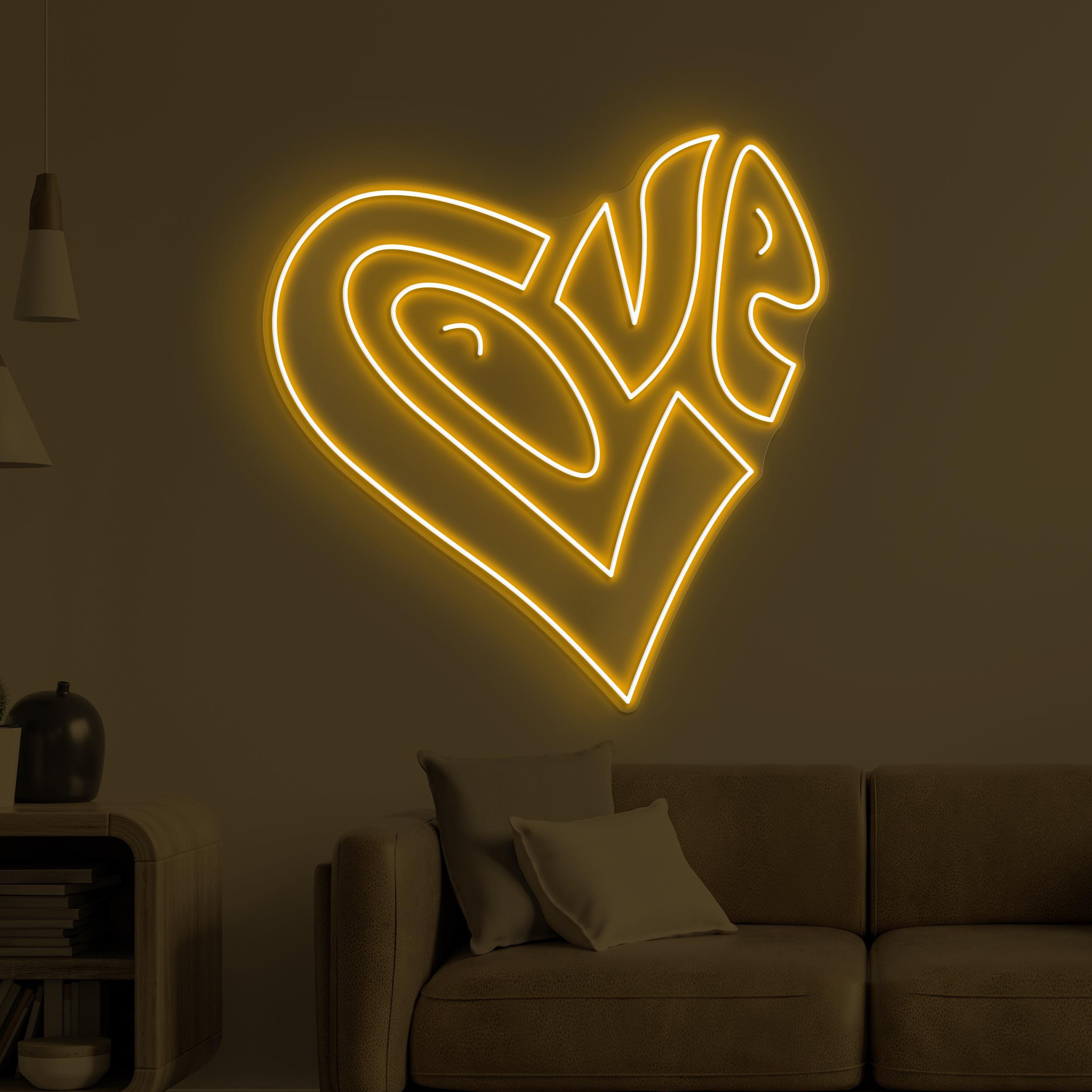 Love Neon Sign, Love LED Light, Couple Room Wall Decor, Wedding Backdrop Decor, Love Logo Neon Light, Romantic Neon Sign, Gift For Couple