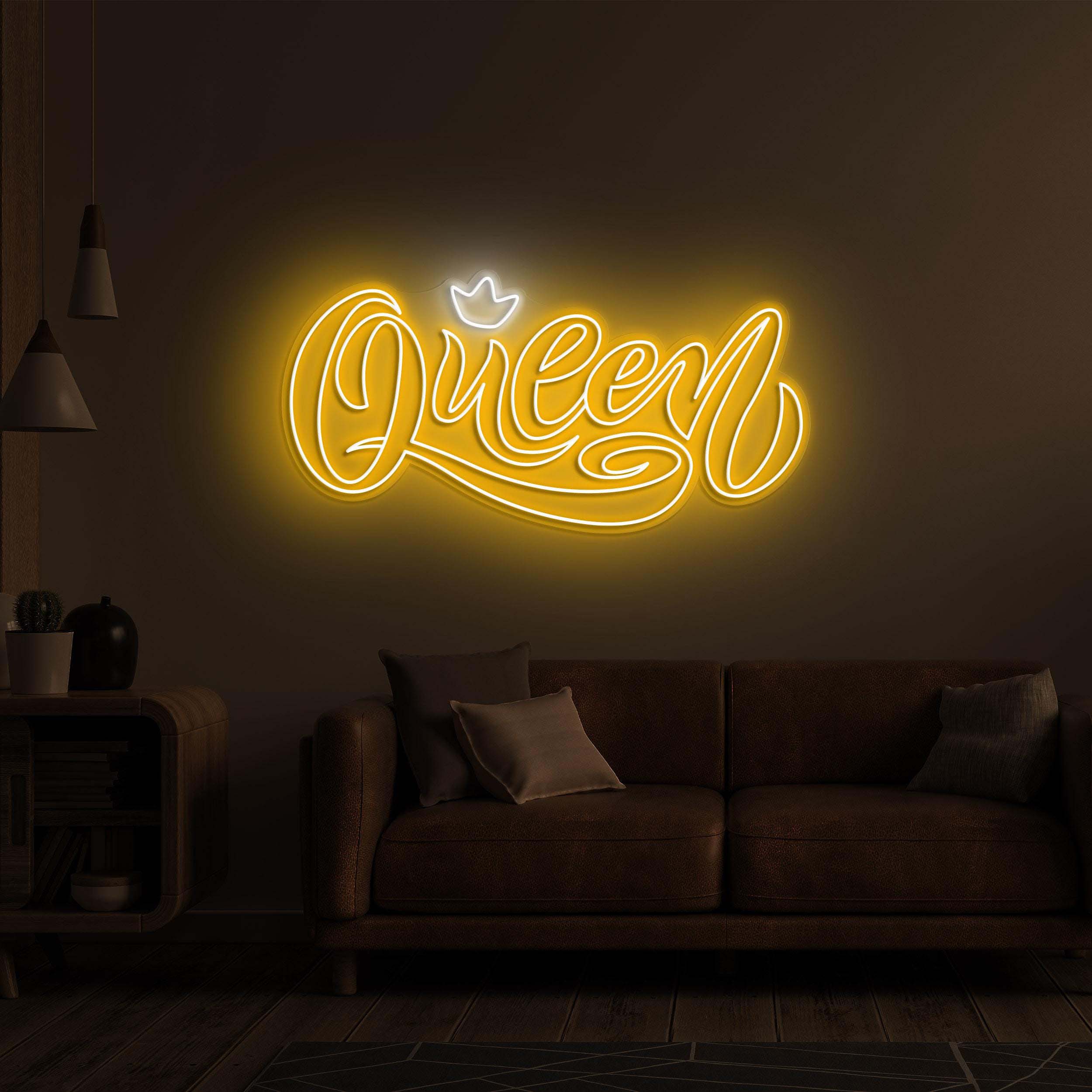 Queen Neon Sign, Queen LED Light, Queen LED Neon Art, Queen of Hearts Wall Art, Home Wall Decor, Mother's Day Gift, Wedding Party Wall Art,