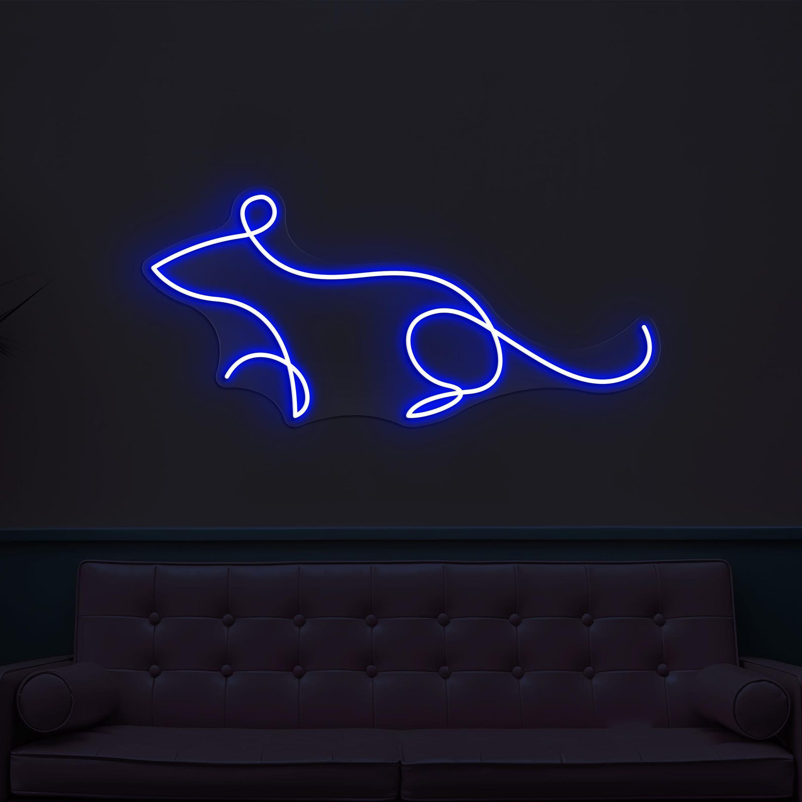 Mouse Neon Sign, Mouse LED Light, Kids Room Wall Decor, Wildlife Wall Art, Rat Neon Light, Led Neon Art, Animal Shop Light, Cute Rat Sign