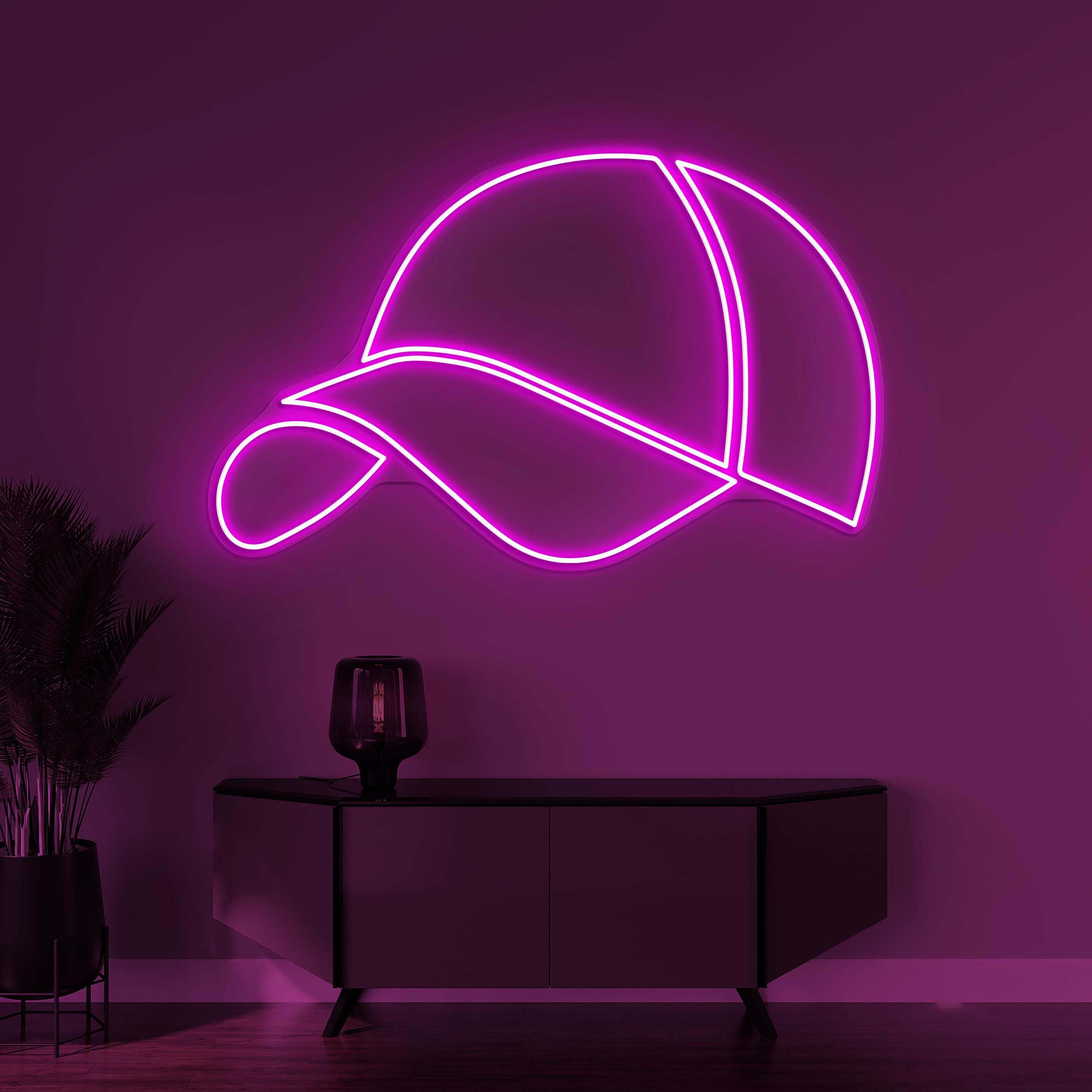 Cap Neon Sign, Baseball Cap LED Light, Sports Shop Wall Art, Trucker Hat Wall Decor, Kids Room Neon Light, Home Wall Decor, Bar and Cafe Art