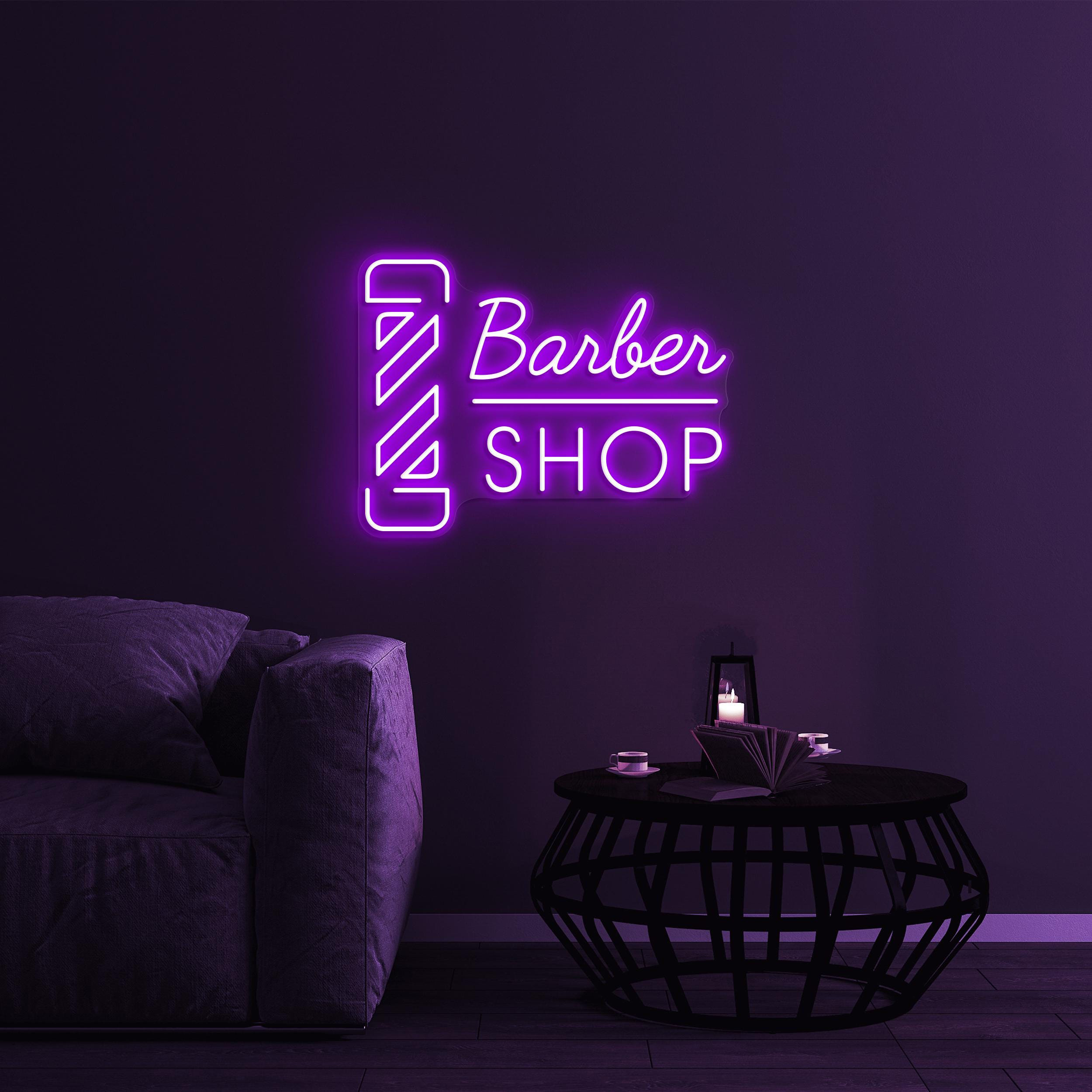 Barber Shop Neon Sign, Barber Shop LED Light, Barber Wall Art, Haircut Sign, Beauty Salon Decor, Hair Beauty Bar Art, Shop Sign, Barber Gift