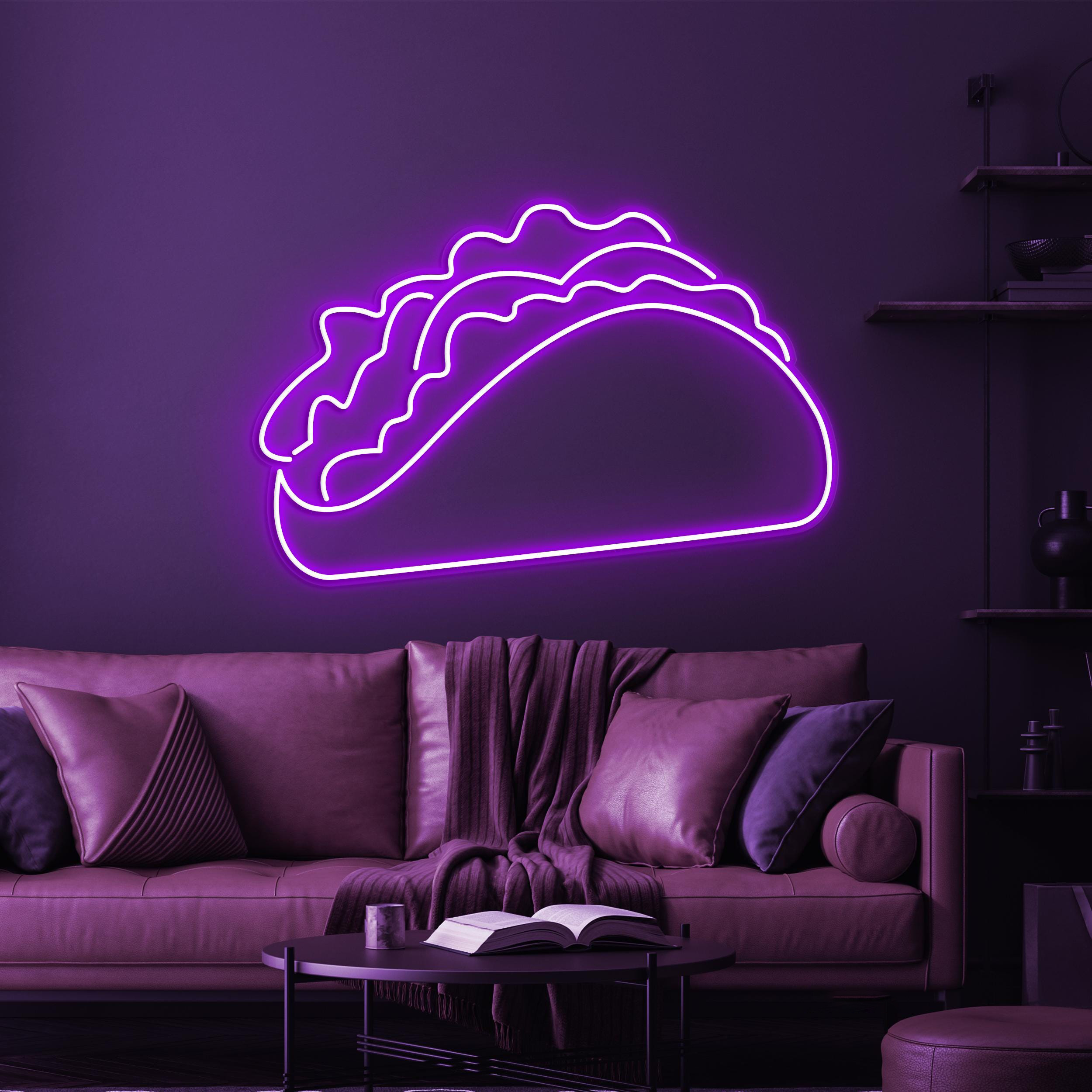 Taco Neon Sign, Mexican Food Neon Light, Taco Wall Art, Restaurant Neon Sign, Tacos LED Light, Street Food Neon Sign, Taco Neon Wall Art