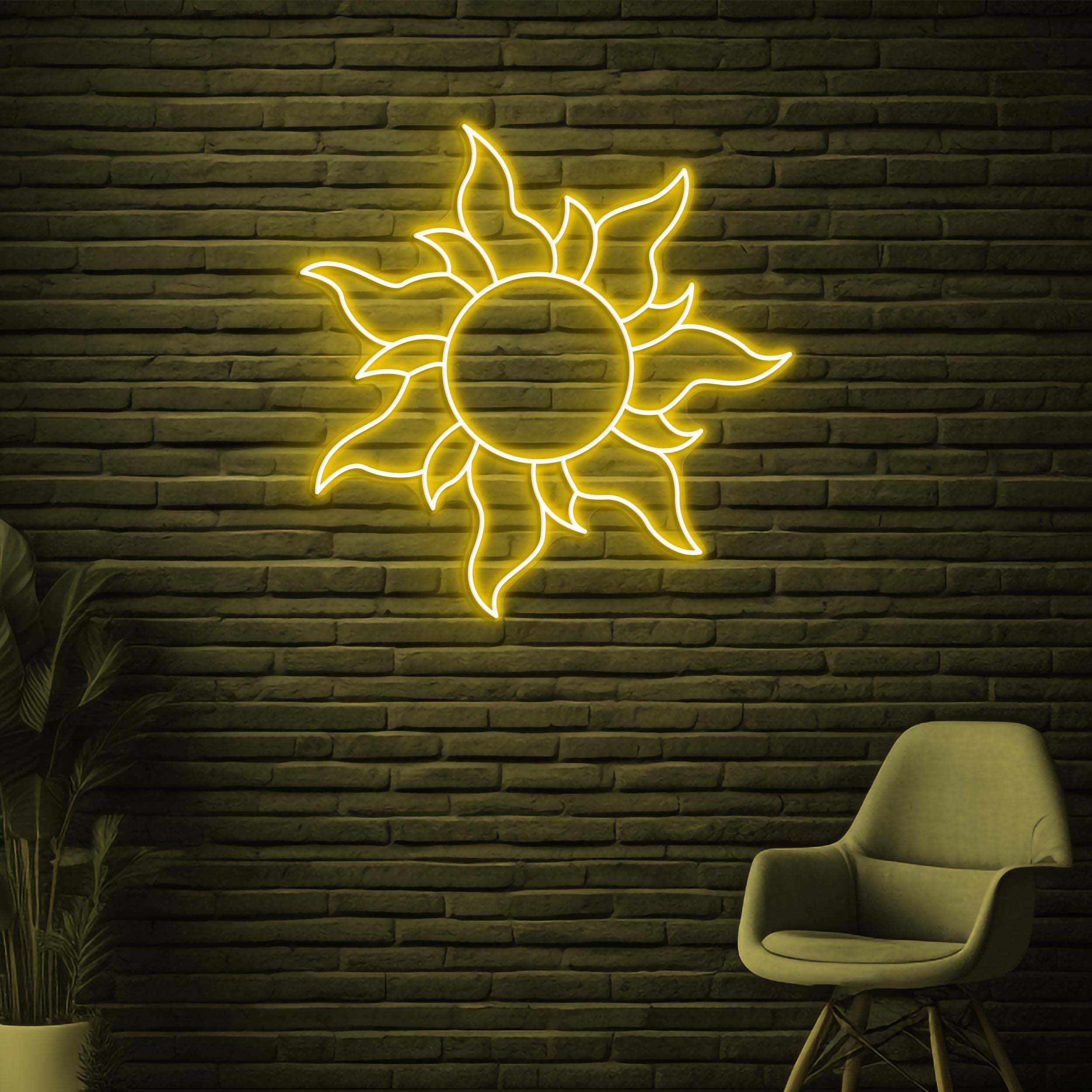 Sun Neon Sign, Sun LED Light, Home Wall Decor, Kids Room Wall Art, Summer Vibes Neon Light, Personalized Sun Sign, Bedroom Neon Wall Art