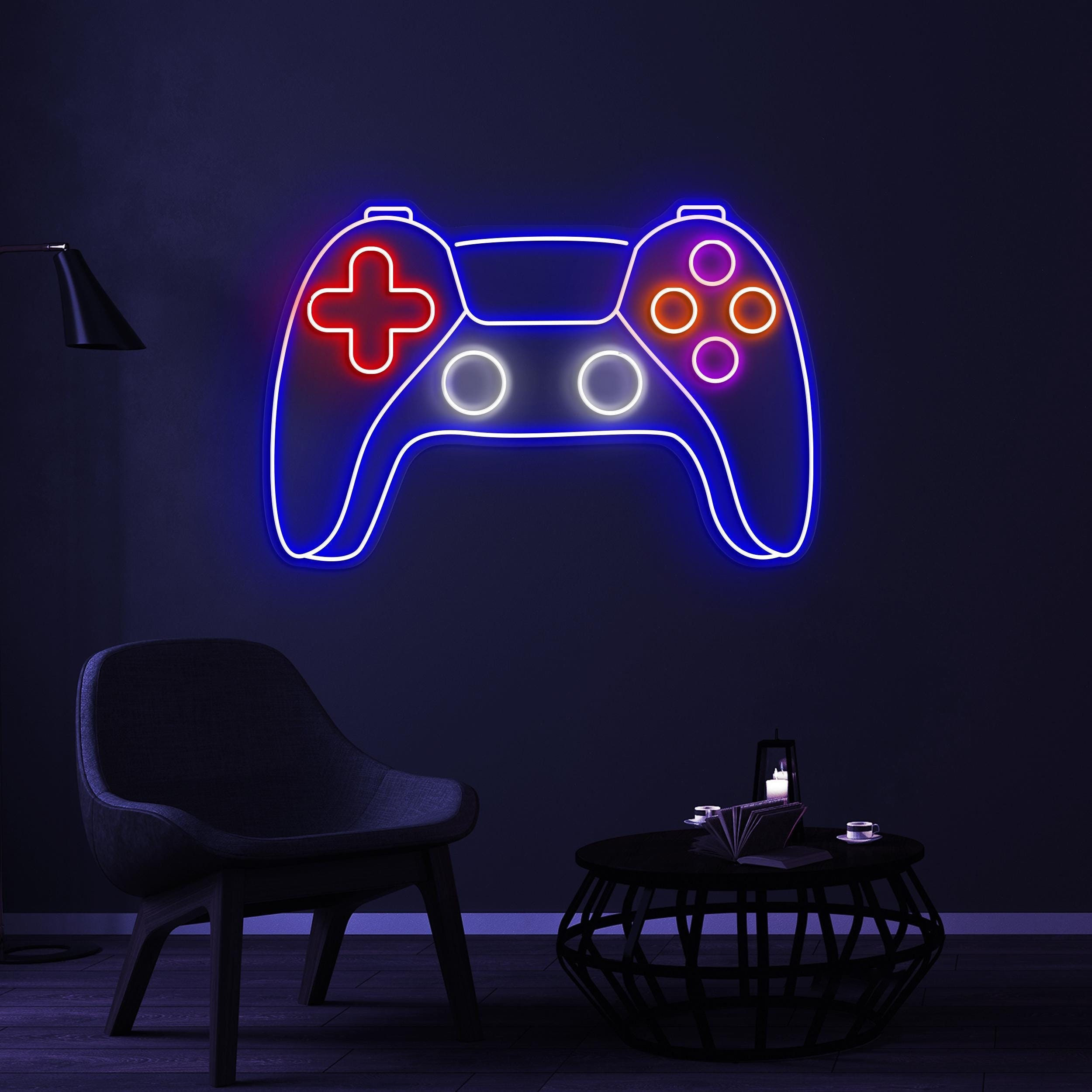 Game Controller Neon Sign, Game Controller LED Light, Game Console Wall Decor, Game Room Wall Art, Gift For Boy Room, Kids Room Wall Decor
