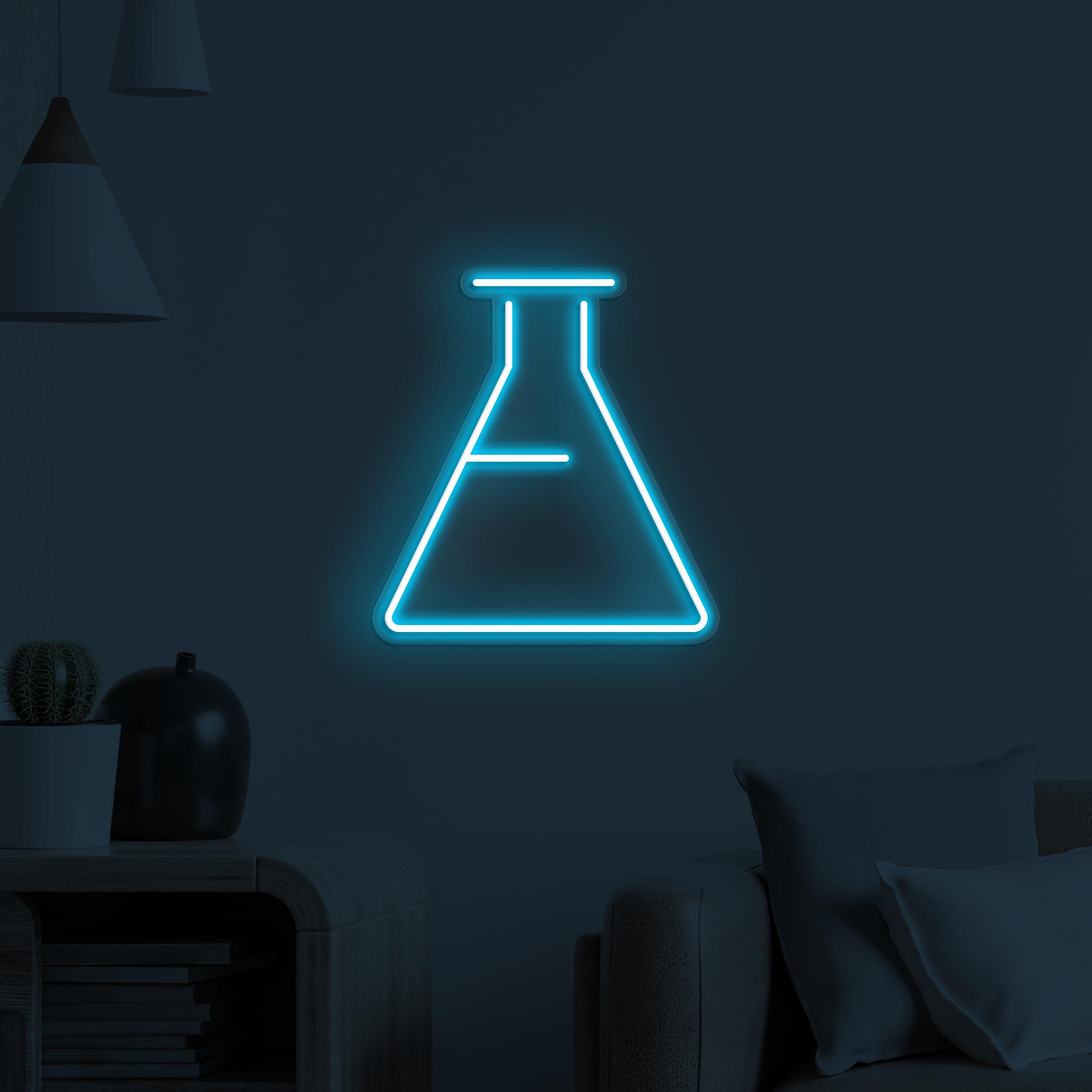 Flask Neon Sign, Flask LED Light, Science Wall Art, Library Wall Decor, Decor for School, Colleges and Universities, Custom Neon Light, Gift