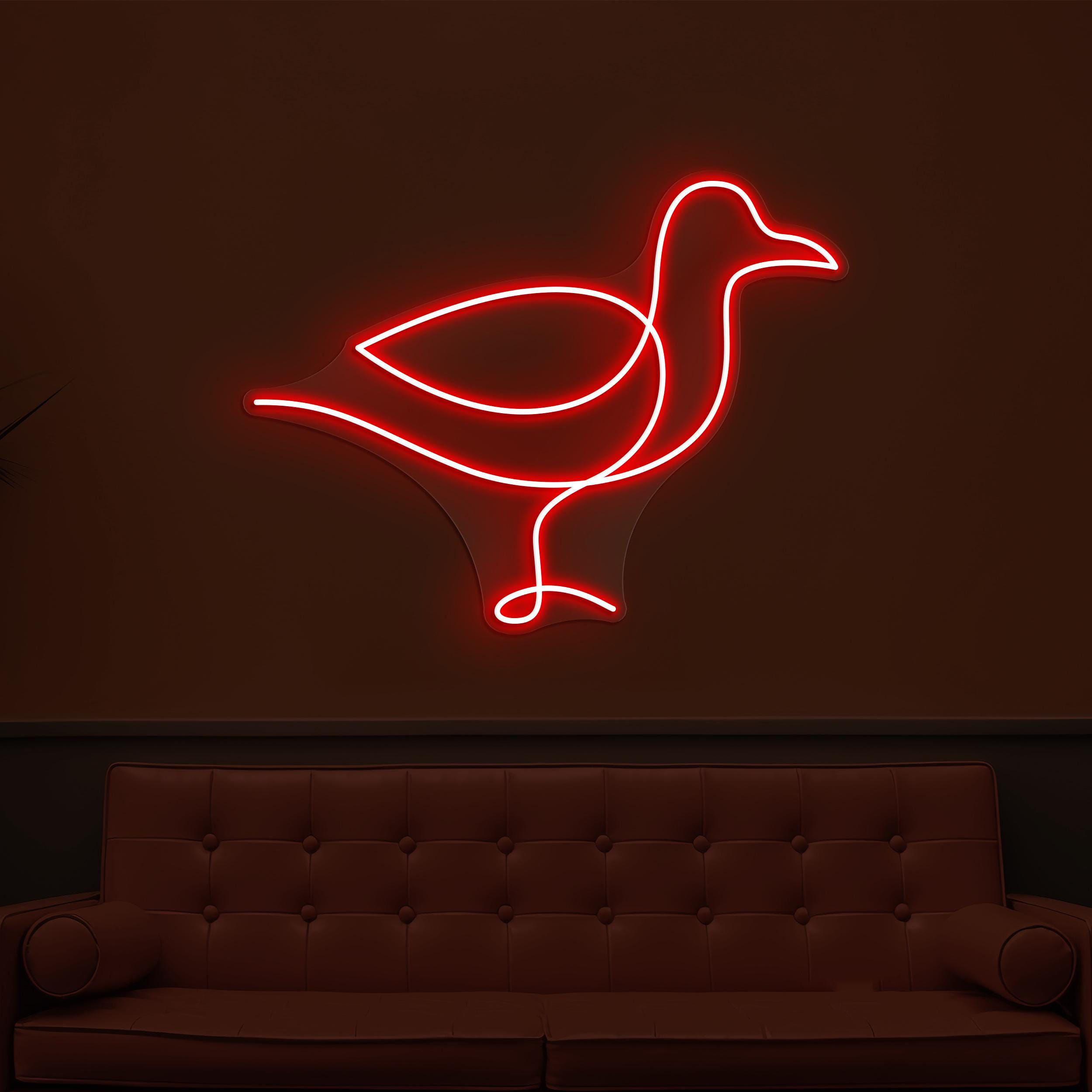 Seagull Neon Sign, Seagull LED Light, Beach Wall Decor, Home Wall Art, Kids Room Neon Light, Custom Sign, Birds Shop Decor, Birds Lover Gift