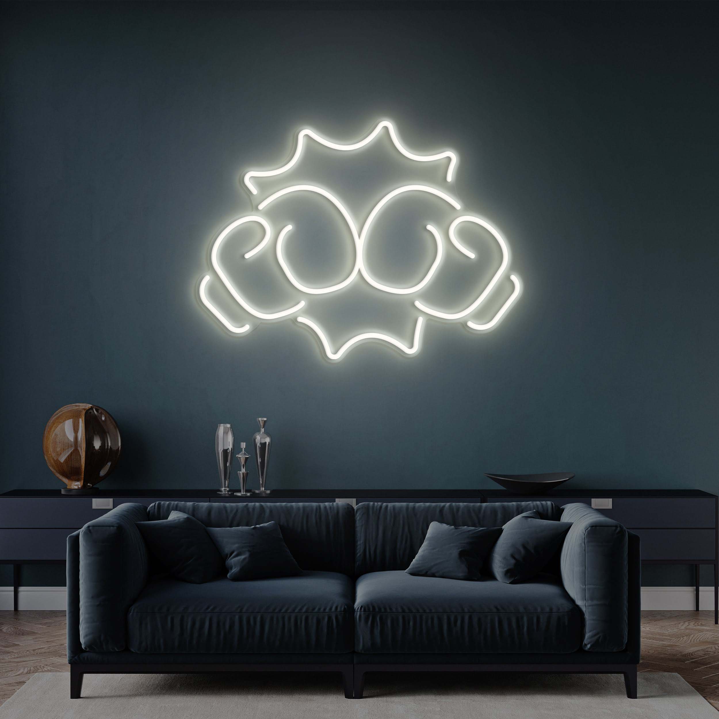 Boxing Gloves Neon Lights, Boxing Gym Decor, LED Neon Art Sign, Custom Neon Light, Room & Bedroom Decor, Man Cave, Gym Wall Decoration, Gift