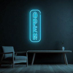 Open Neon Sign, Open LED Light, Open Wall Art, Welcoming Sign, Business Logo Art, Decor for Cafe, Store, Bar & Shop, Hanging Opening Sign