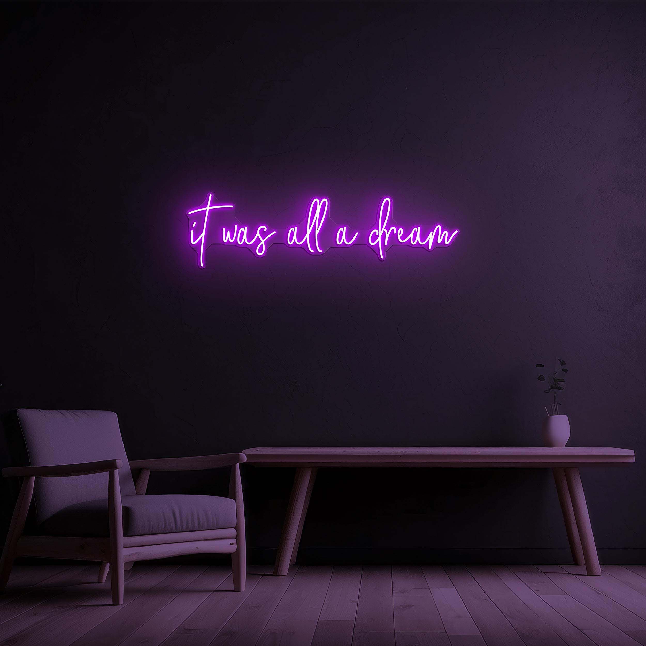 It was All a Dream Neon Sign, It was All a Dream LED Light, It was All a Dream Wall Art, Bedroom, Home Decor, Engagement & Wedding Backdrop