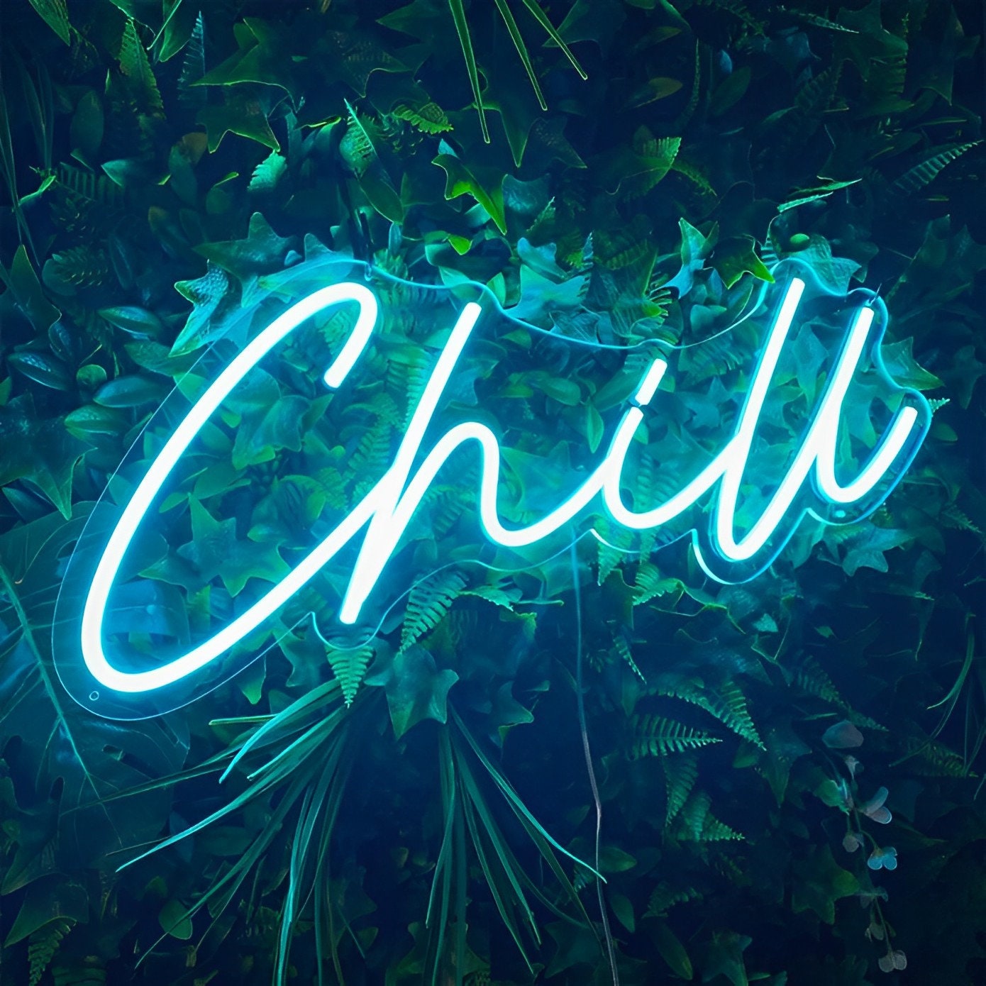 Chill Neon Sign, LED Chill Light for Bedroom & Bar Decor, Chill Wall Art, Gamer Room, Party Backdrop, Pub and Hotel Signage decor, Gift Idea