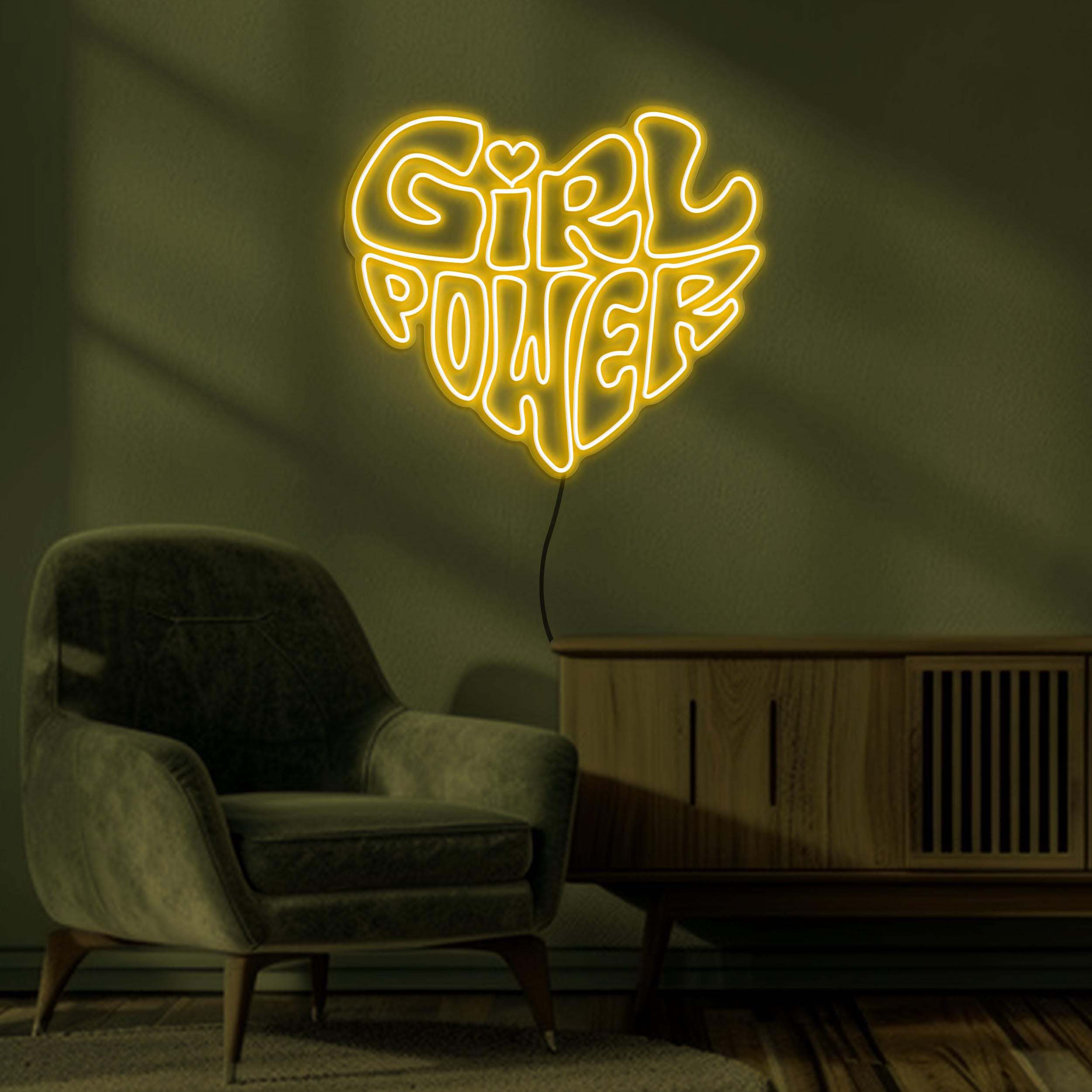 Girl Power Neon Sign, Girl Power LED Naeon Art, Girl Power LED Light, Girls Room Decor, Girl Power Art, Girls Gym Decor, Custom Neon Sign