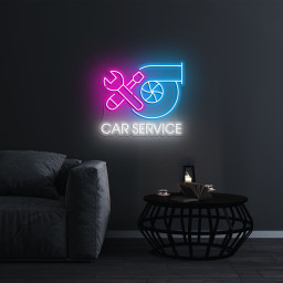 Car Service Neon Sign, LED Wall Art for Garages, Auto Businesses, and Workshops, Decor for Car Service Centers and Shops, Garage Neon Light