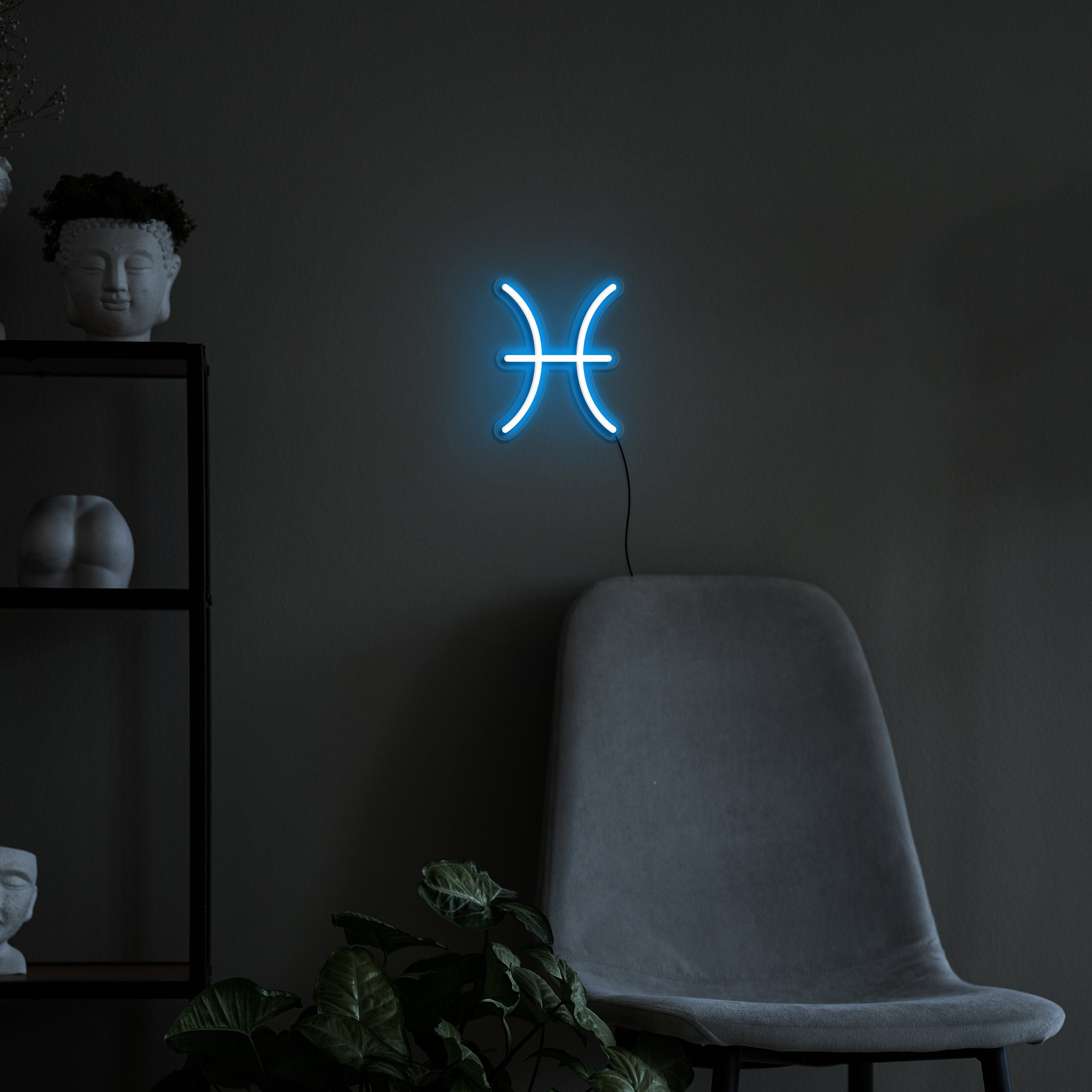 Pisces Neon Sign, Zodiac Horoscope Wall Decor, Astrology Birthday Gift, LED Neon Light, Home Decor, Spiritual Zodiac Sign, USB Powered Sign