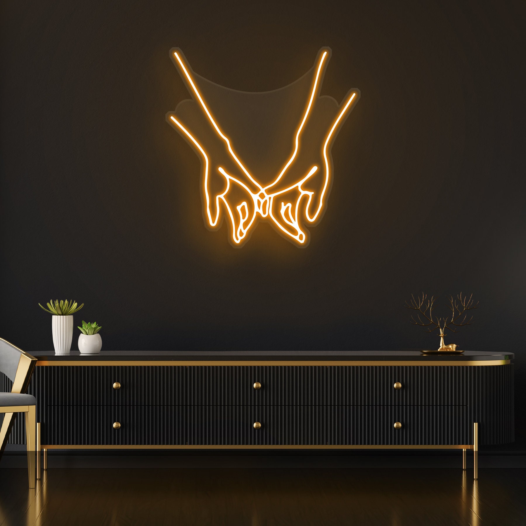 Pinkie Promise Neon Sign, Custom Neon Light, Promise Hand Design, Bedroom Decor, Wedding Party Favors, Home Decor, Gifts for Her, Neon Art