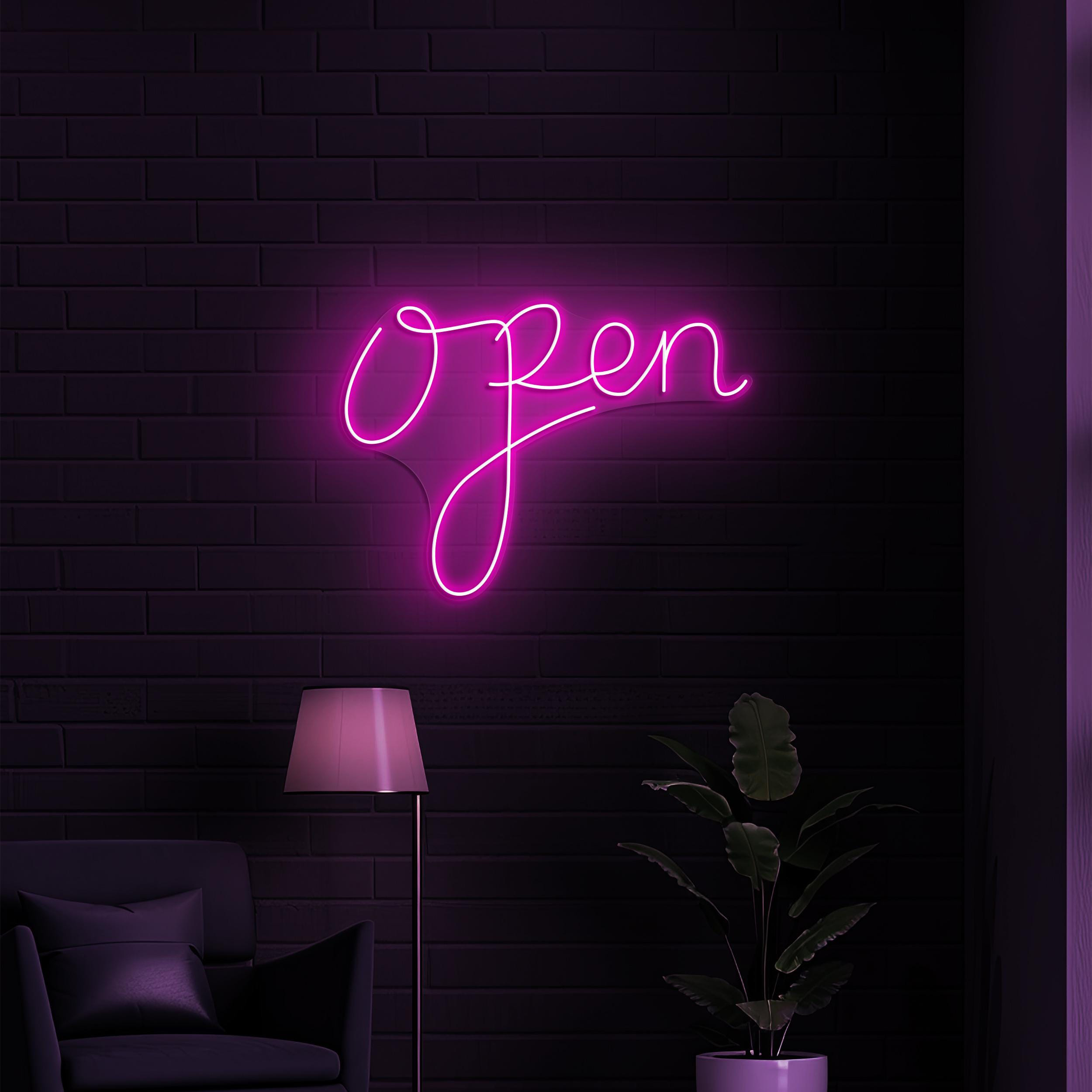 Open Neon Sign, Open LED Light, Opening Sign, Welcoming Sign, Decor for Stores, Cafe, Bar, Shops, Hanging Open Sign, Business Logo Art