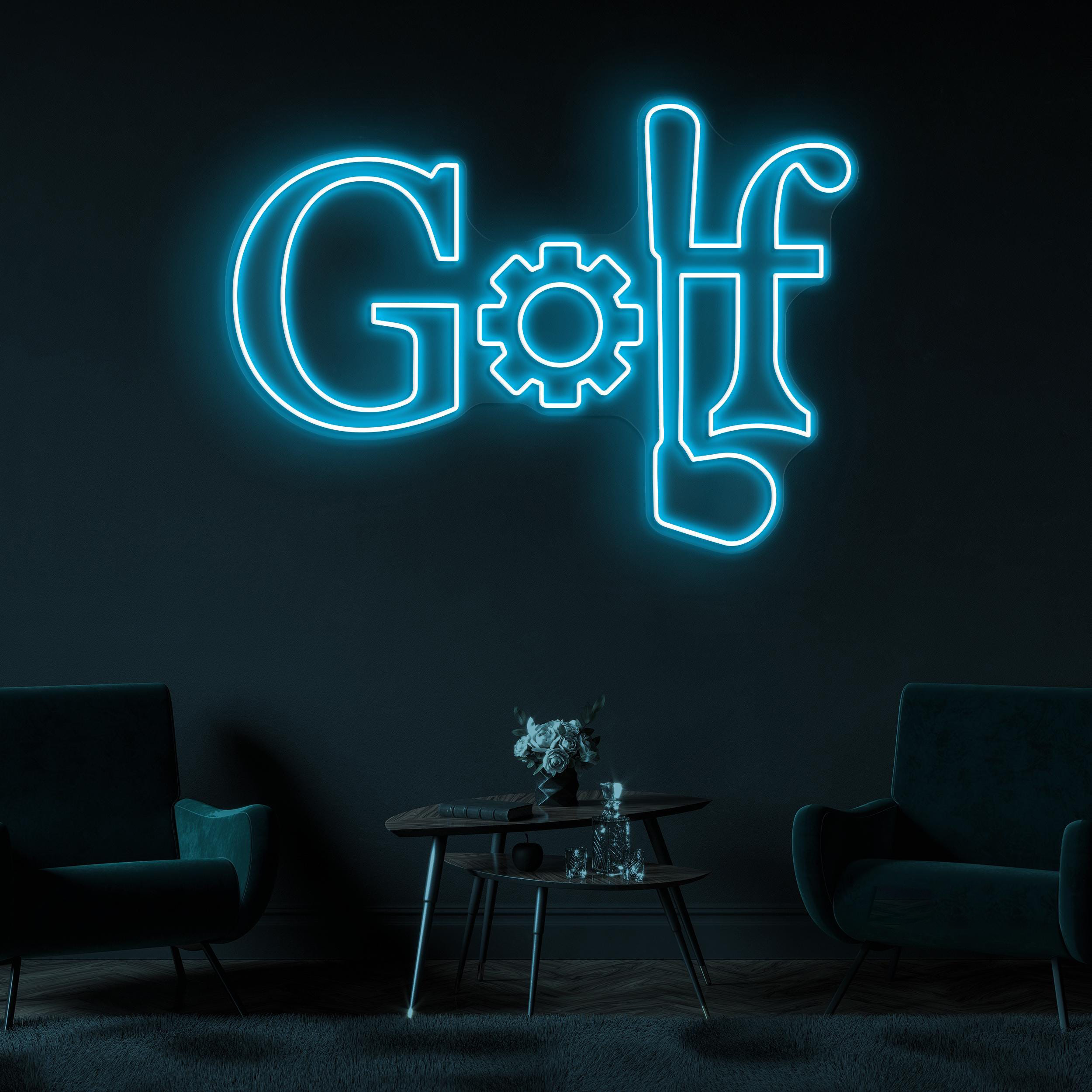 Golf Neon Sign, Golf LED Light, Golf Gear Wall Decor, Game Room Wall Art, Sports Shop Wall Decor, Golf Club Neon Light, Golf Logo Led Sign